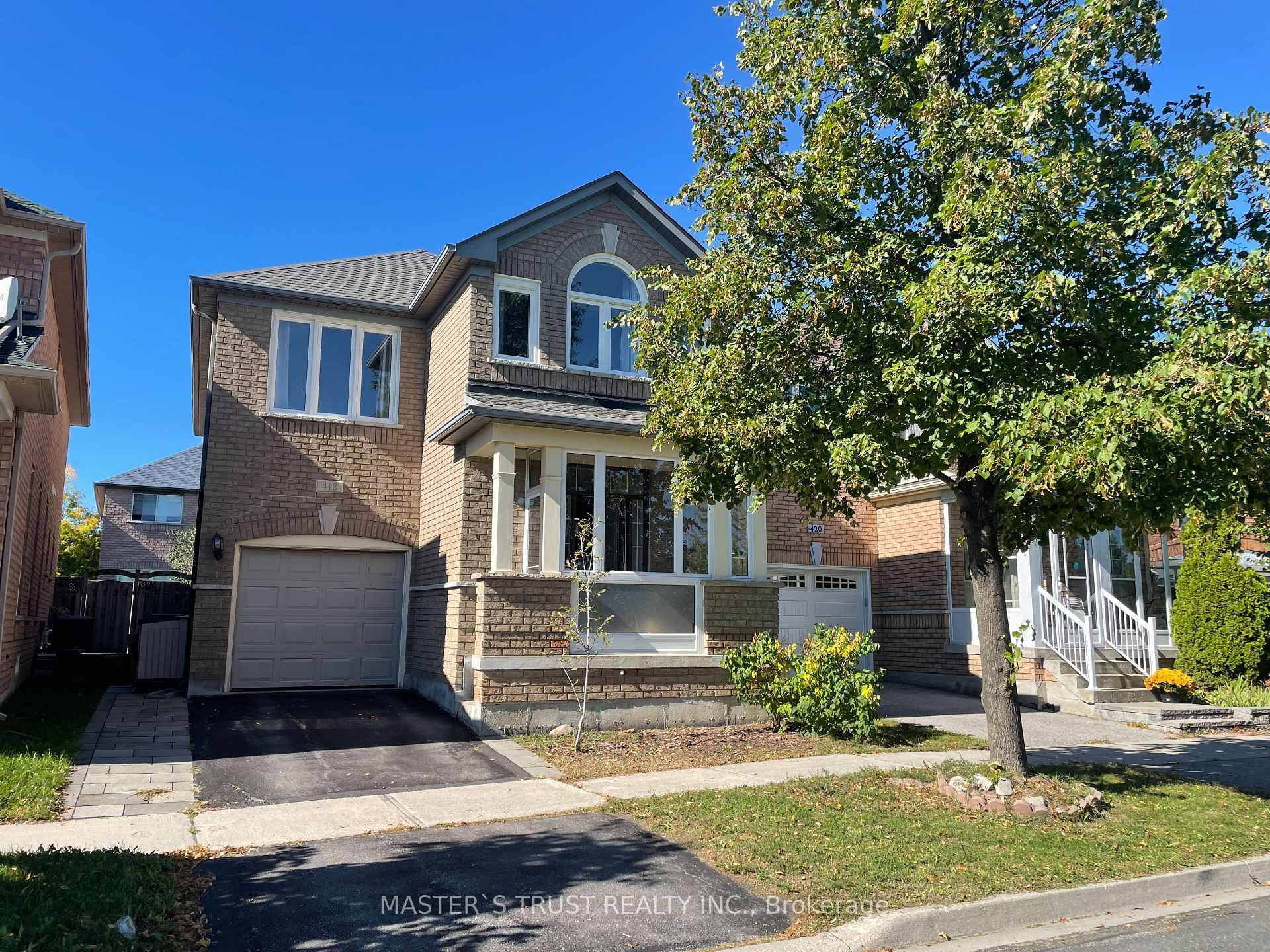 High Demand Detached House With Top School Pierre Trudeau HS And Castlemore PS ; Facing beautiful Berczy Park, Enjoy Two Br Picture Windows !