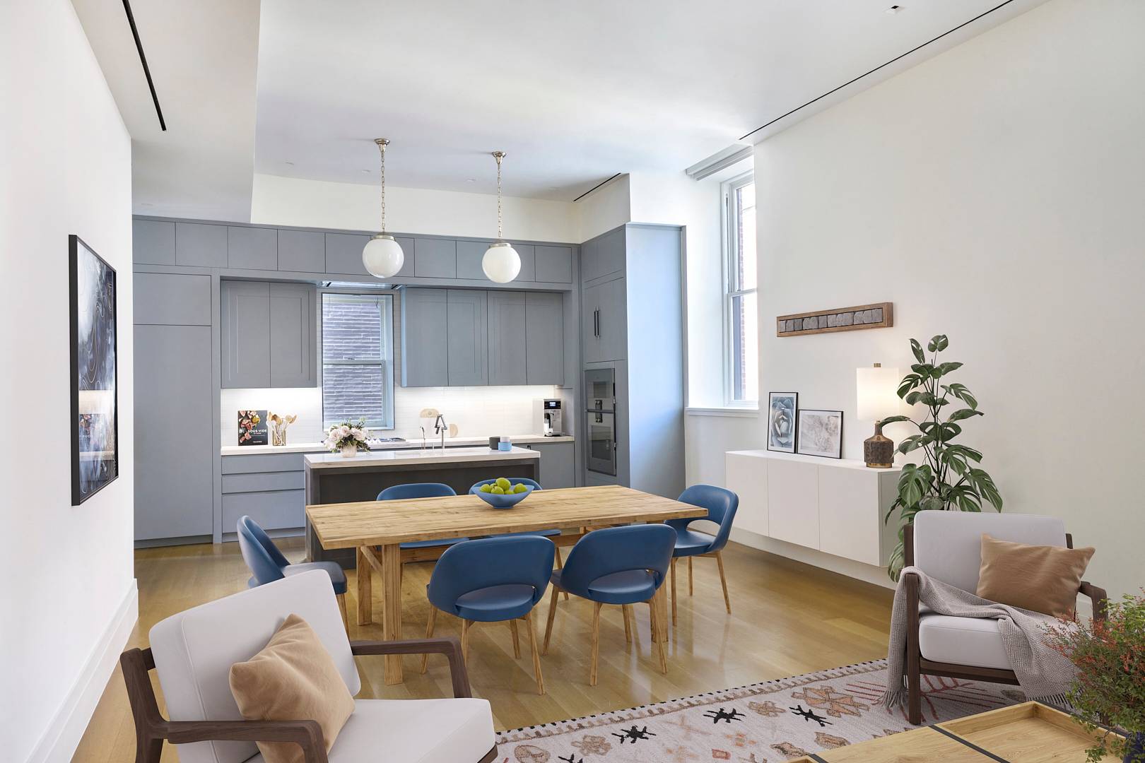 Luxurious three bedroom, three and a half bath Cobble Hill showpiece home with a deeded parking spot.