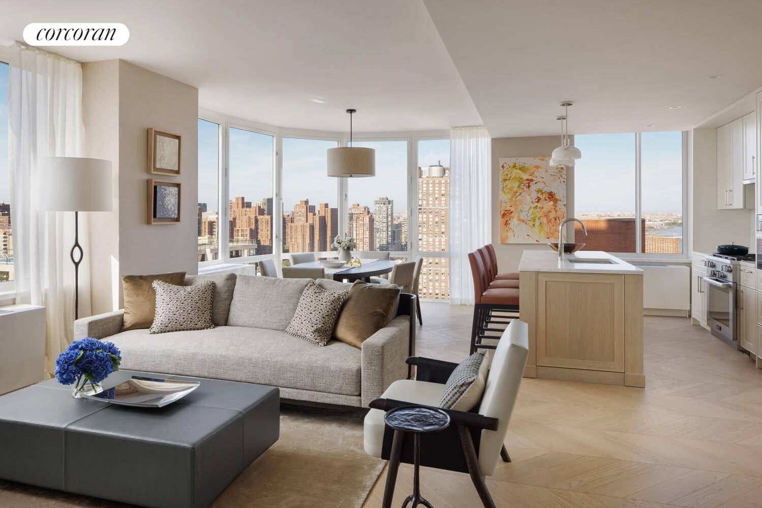 GRACIOUS TWO BEDROOM WITH DRAMATIC OPEN CITY AND RIVER VIEWS Rising 44 stories above the leafy charm and quiet sophistication of the Upper East Side, The Strathmore is more than ...