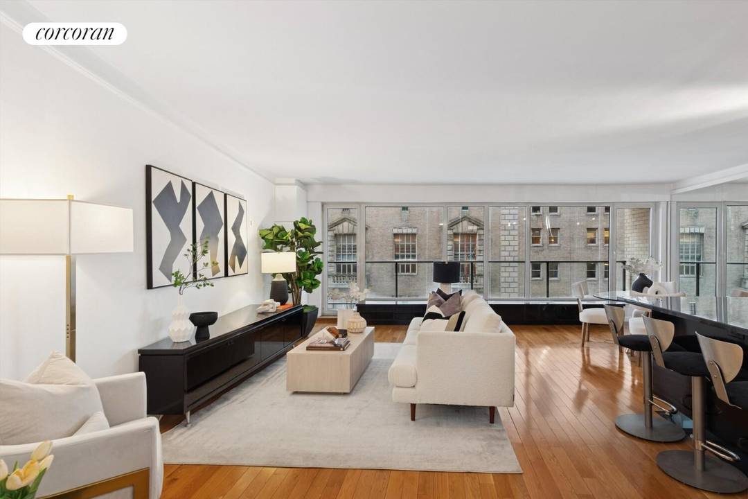 200 Central Park South Apartment 9H features a spacious one bedroom Coop with large outdoor space in a luxury building across Central Park.