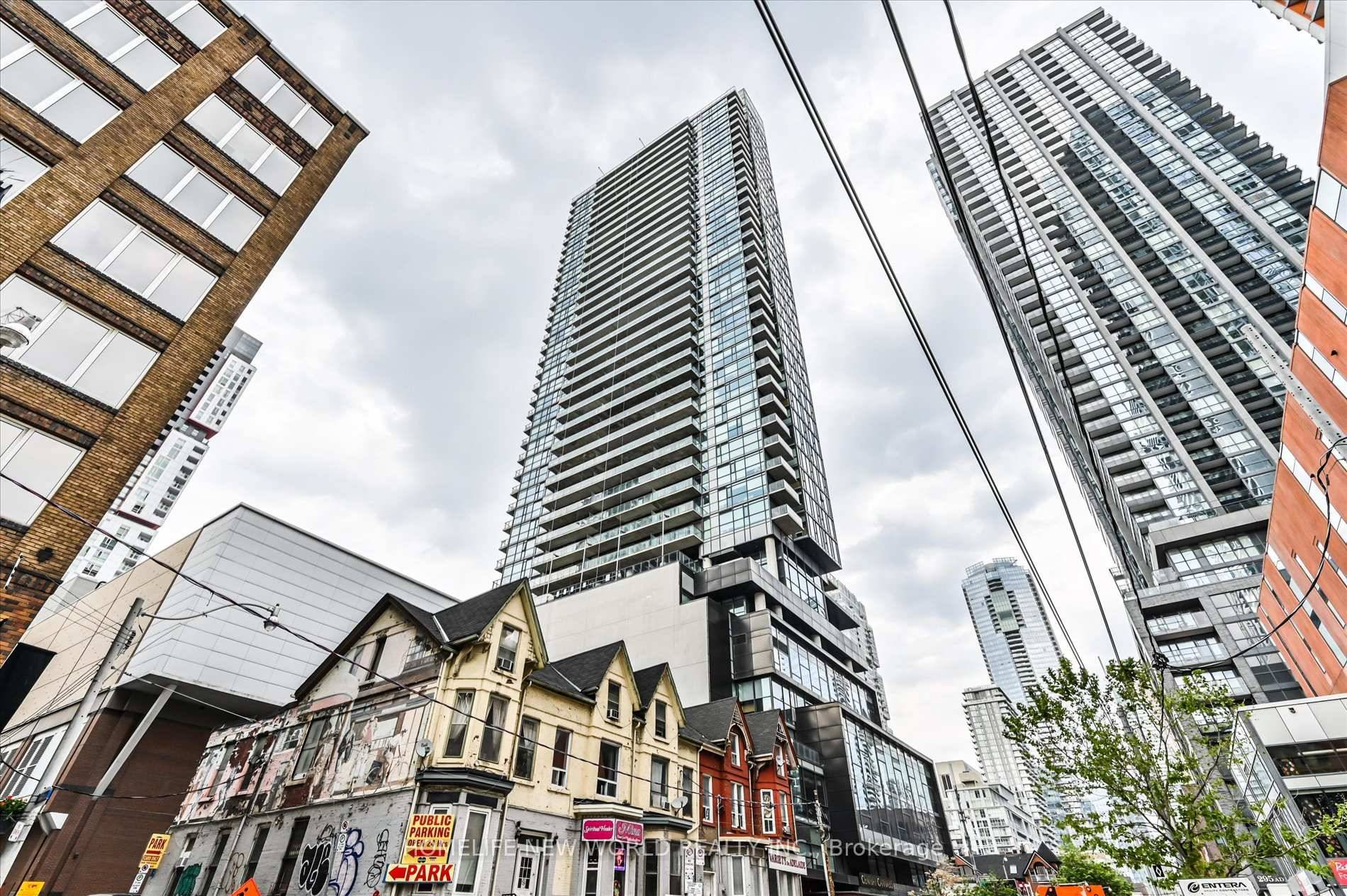 Great Bond Condos, Furnished 1 B Studio With 9' Ceiling, Flr To Ceiling Windows.
