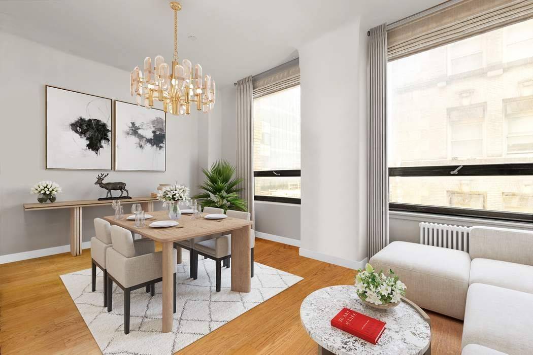 Step into a piece of art history at 50 Pine Street, Apartment 10 a full floor loft condominium nestled on a tranquil street in Manhattan s historic Financial District.