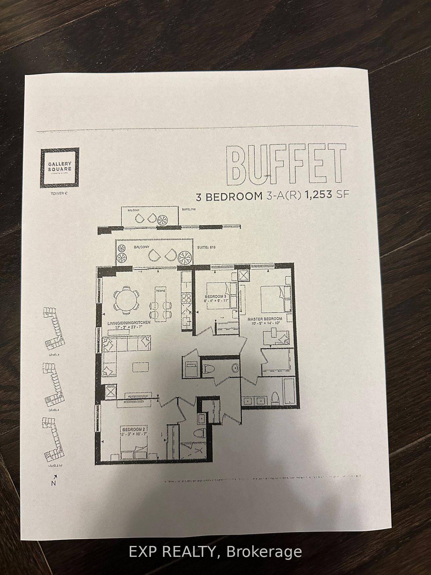 Unit come w EV parking across elevator entrance !