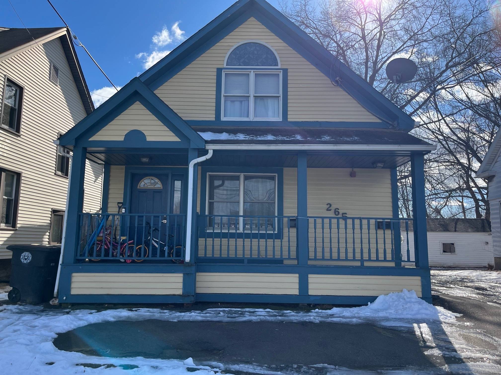 Rare three family house for sale.