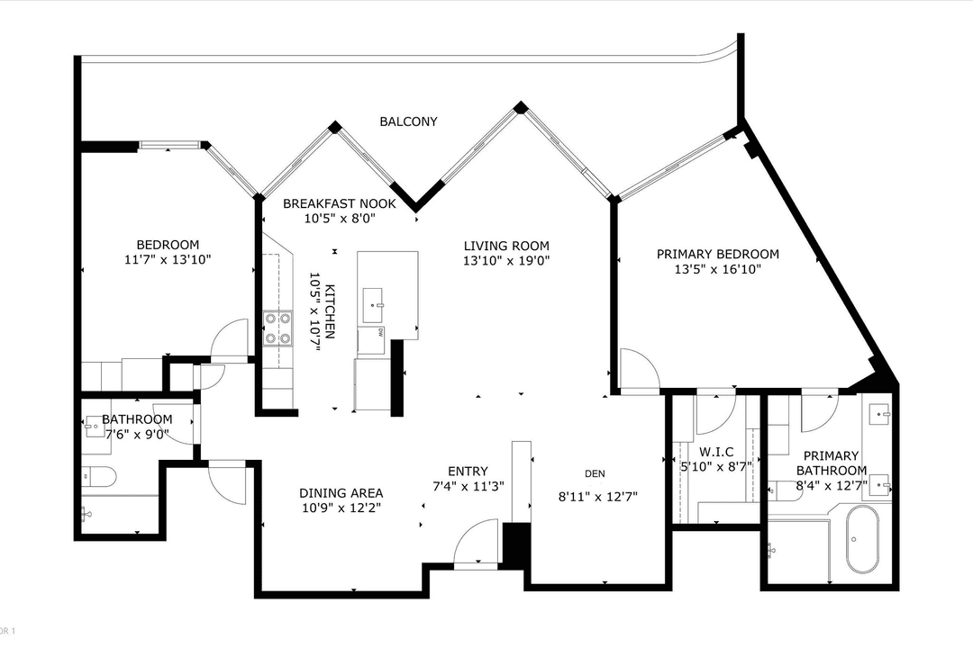 Stunning 17th floor residence at L Hermitage remodeled by internationally recognized designer Perla Lichi.