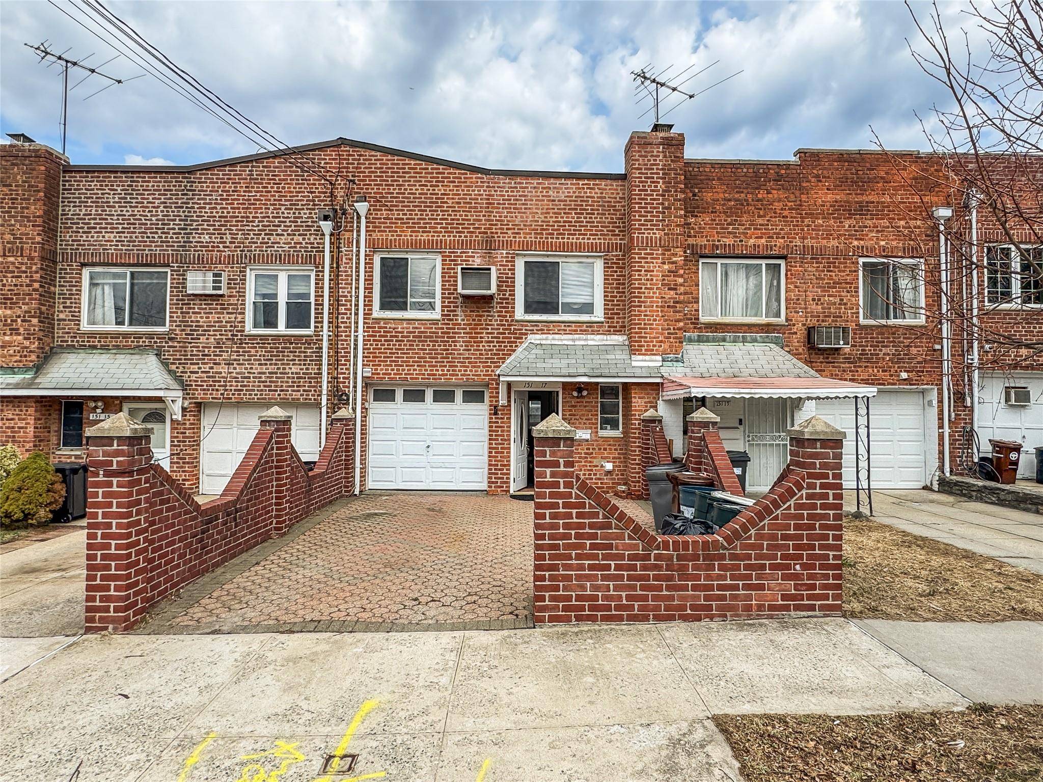 Two family brick house with water view and bridge view.