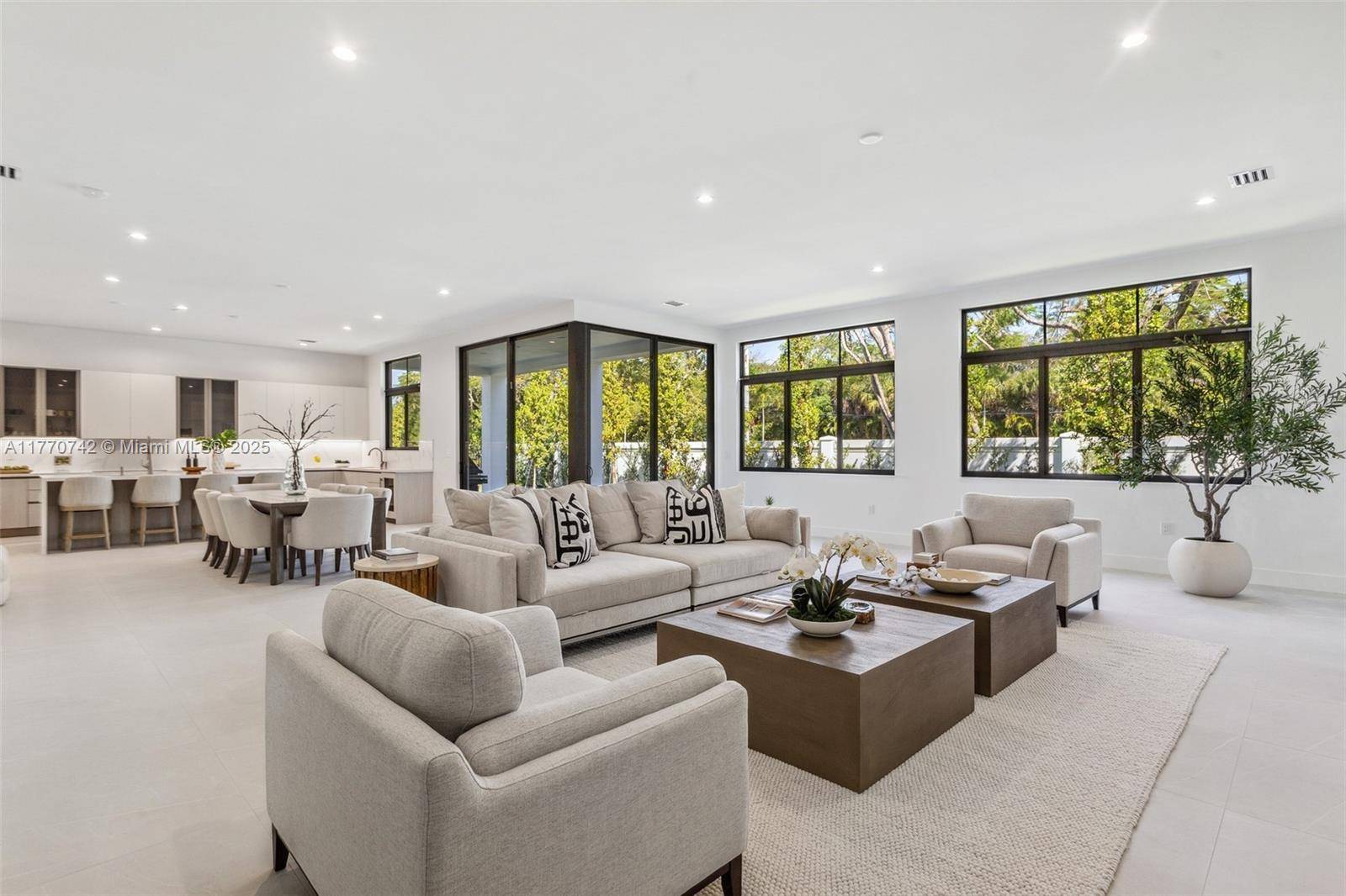 Stunning New Construction Estate in the Gated Community of Pine Rockland Estates with 4, 143 SF !