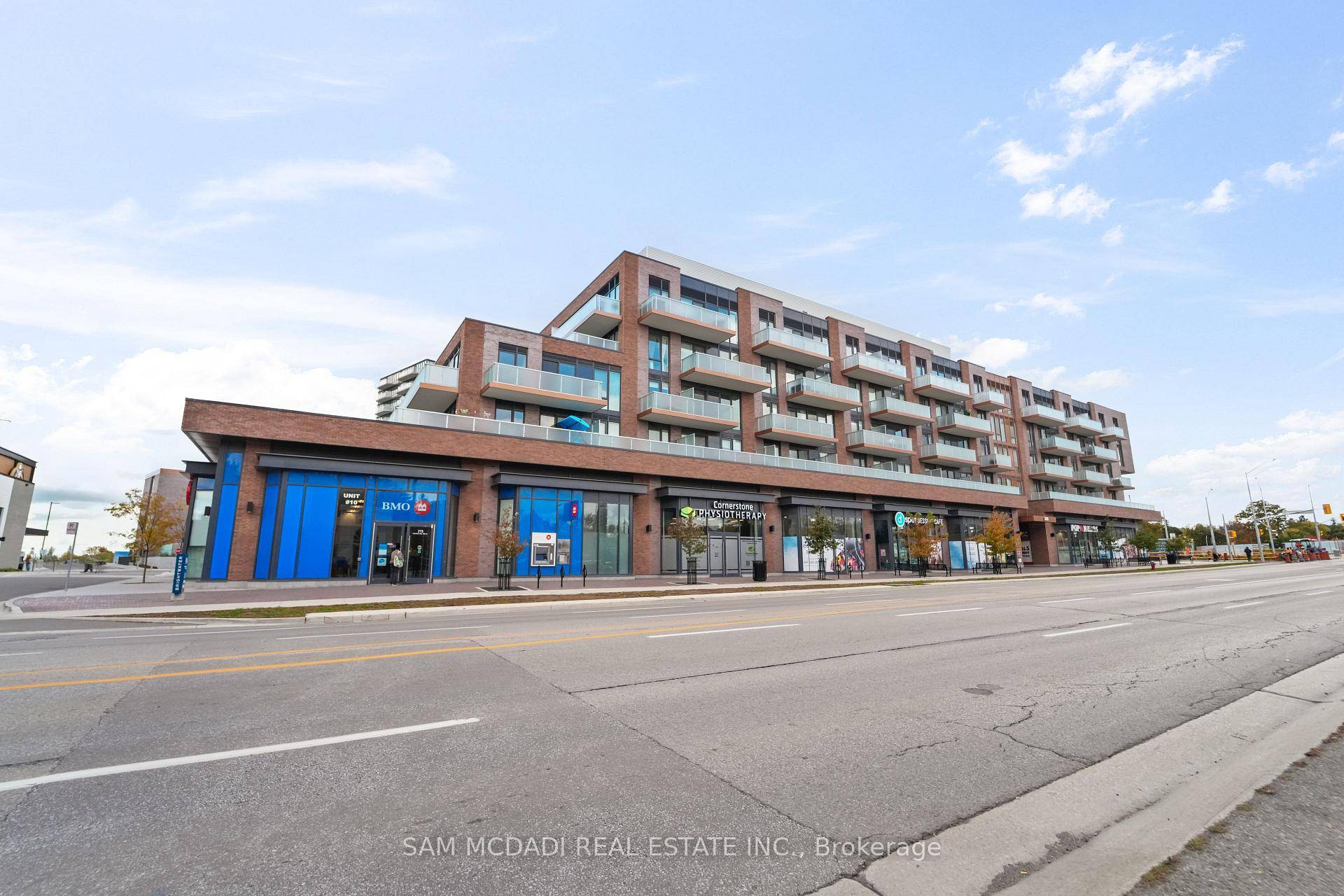 Welcome to 215 Lakeshore Rd W, Unit 212 a stylish 1 bedroom den, 1 bathroom condo in the sought after Brightwater community of Port Credit.