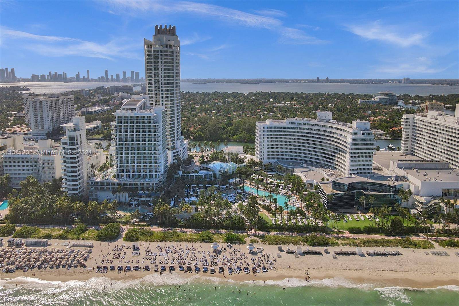 Enjoy the ultimate in resort style living with this spectacular, turnkey, 5BD 5BA 2 half bath penthouse encompassing the entire north side of the 37th floor at the iconic Fontainebleau ...