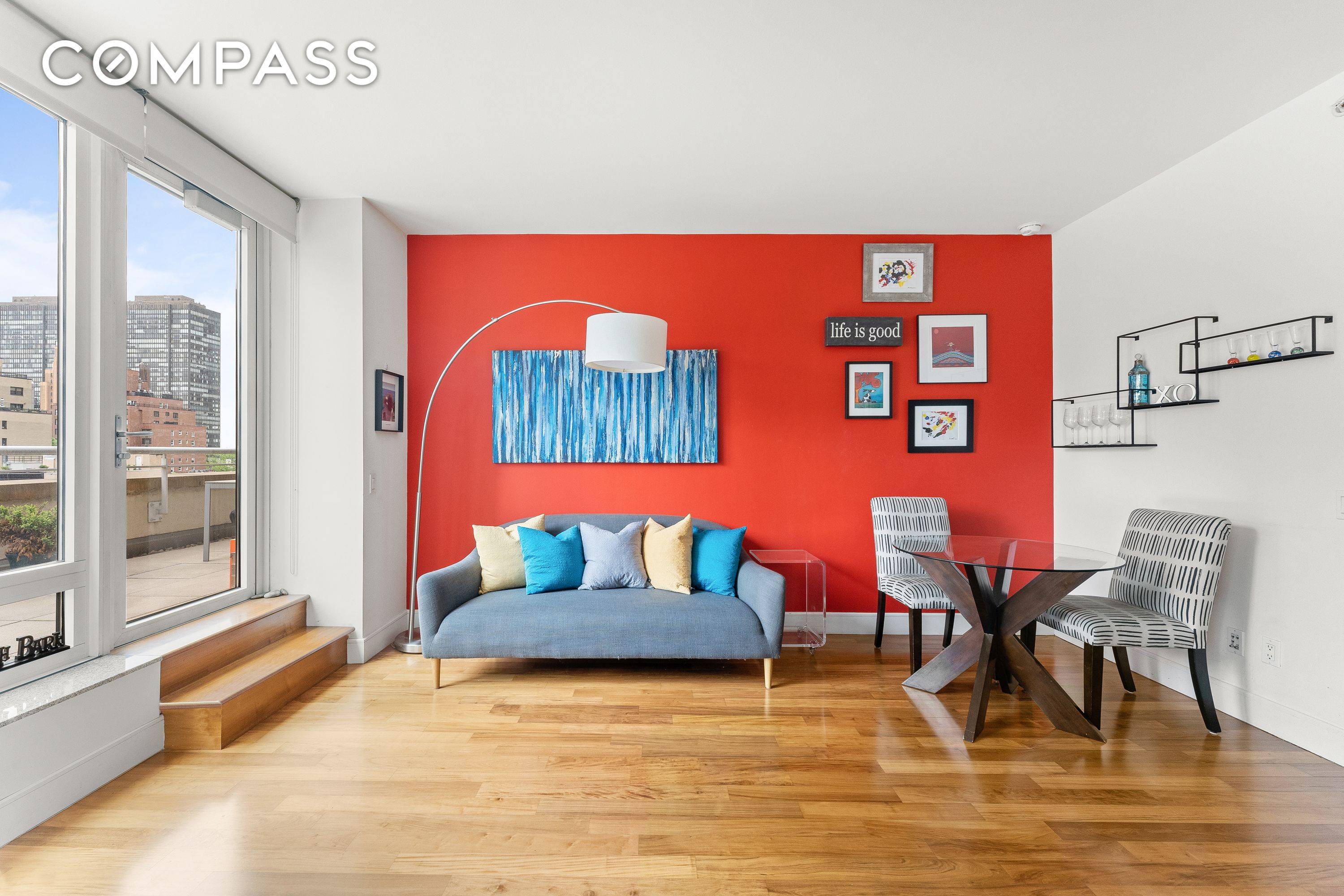This centrally located amp ; convenient, one of a kind, one bedroom, 2 bath residence with separate dining room, expansive 36 long terrace and oversized windows is rarely available.