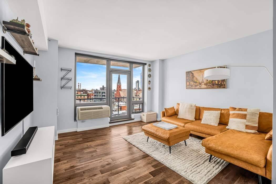 Residence 7F is a bright and spacious 2 bedroom, 2 bathroom home with a private balcony in the heart of Long Island City.