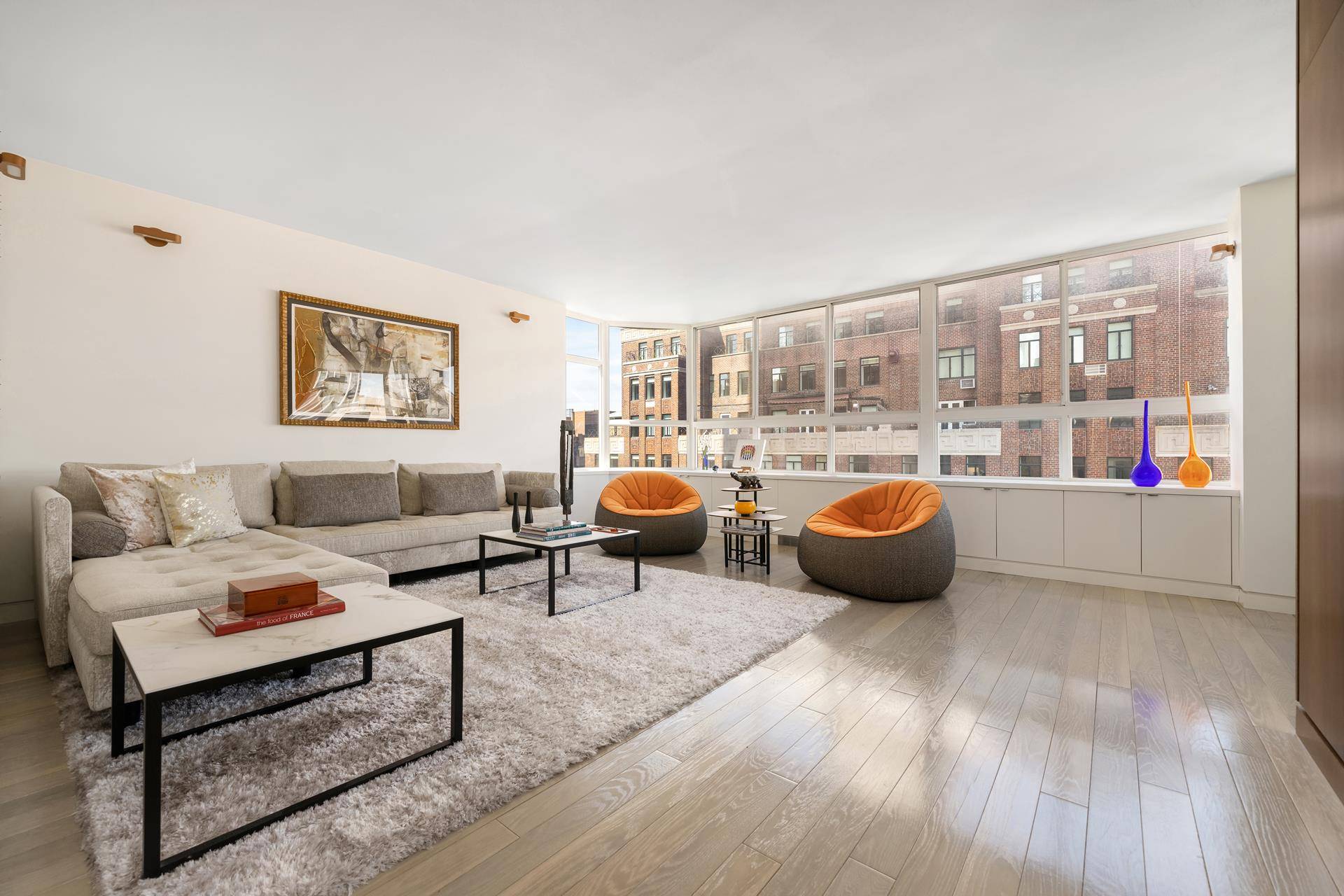 The apartment is delivered furnished.