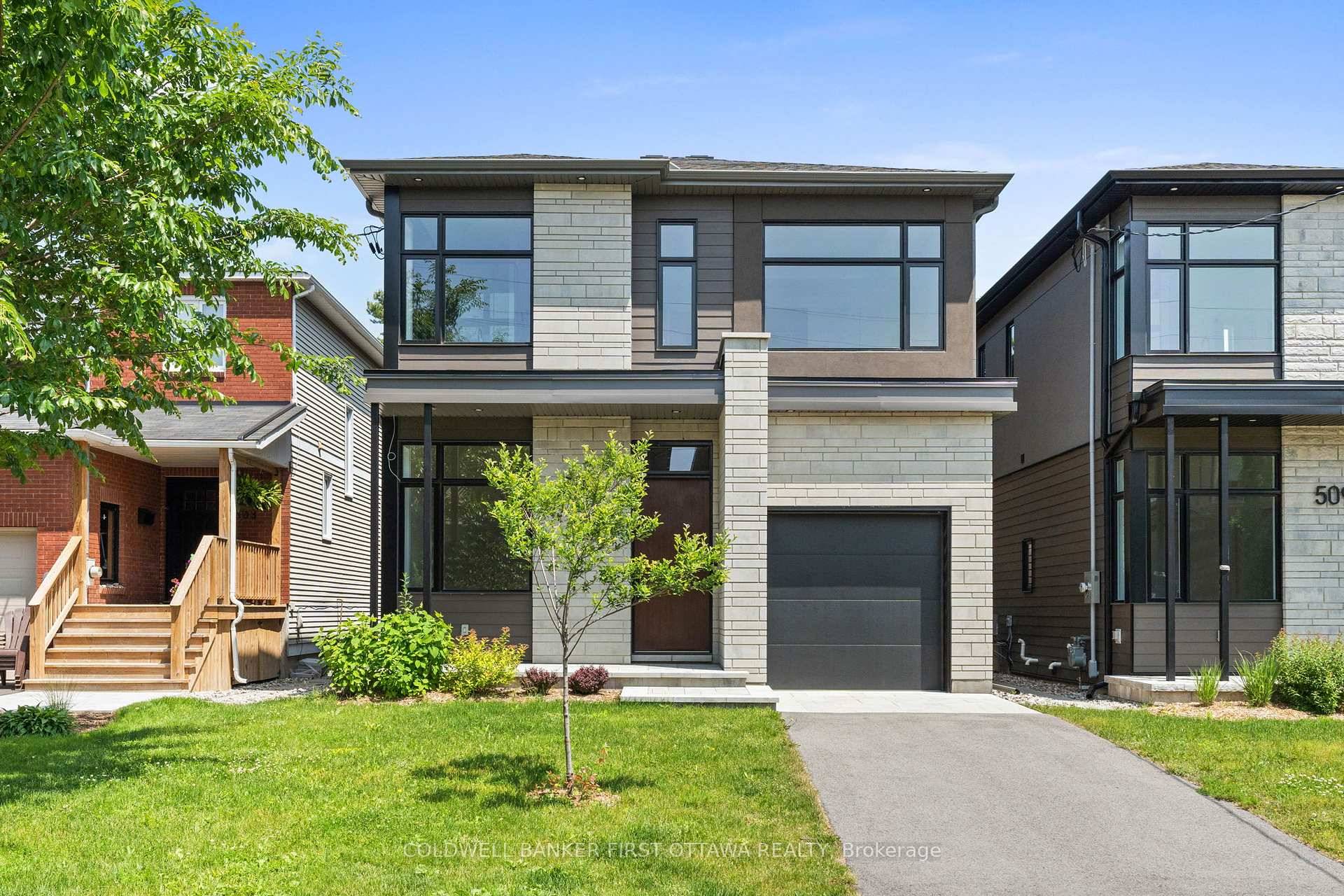 On a tree lined street in prime Westboro, this NEW 5 BED 5 BATH HOME with den is where modern luxury meets timeless tradition.