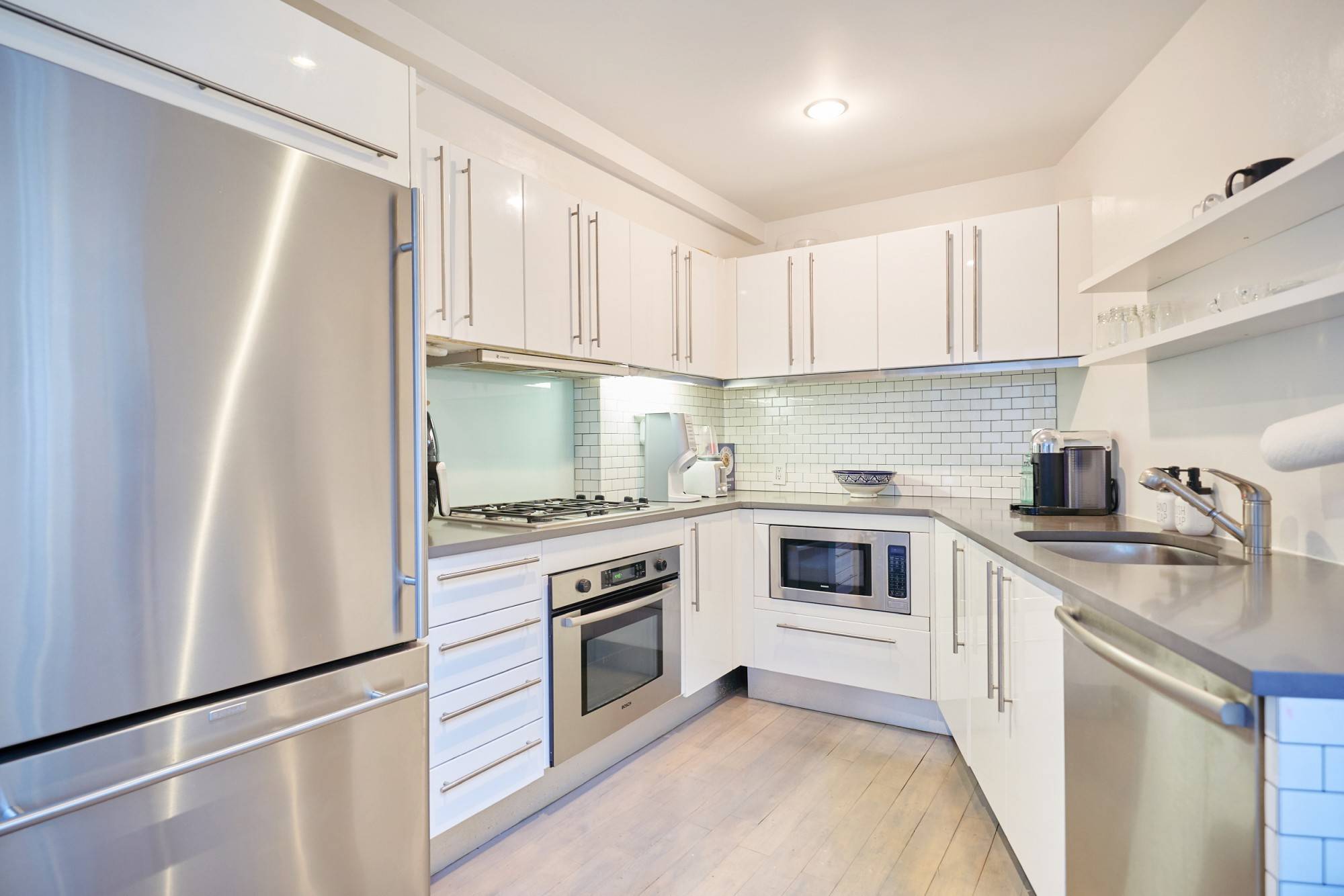 Presenting Apartment 2D, a fully furnished amp ; stunning loft duplex located at The Aria 136 Powers Street, on one of the most charming tree lined streets in Williamsburg !