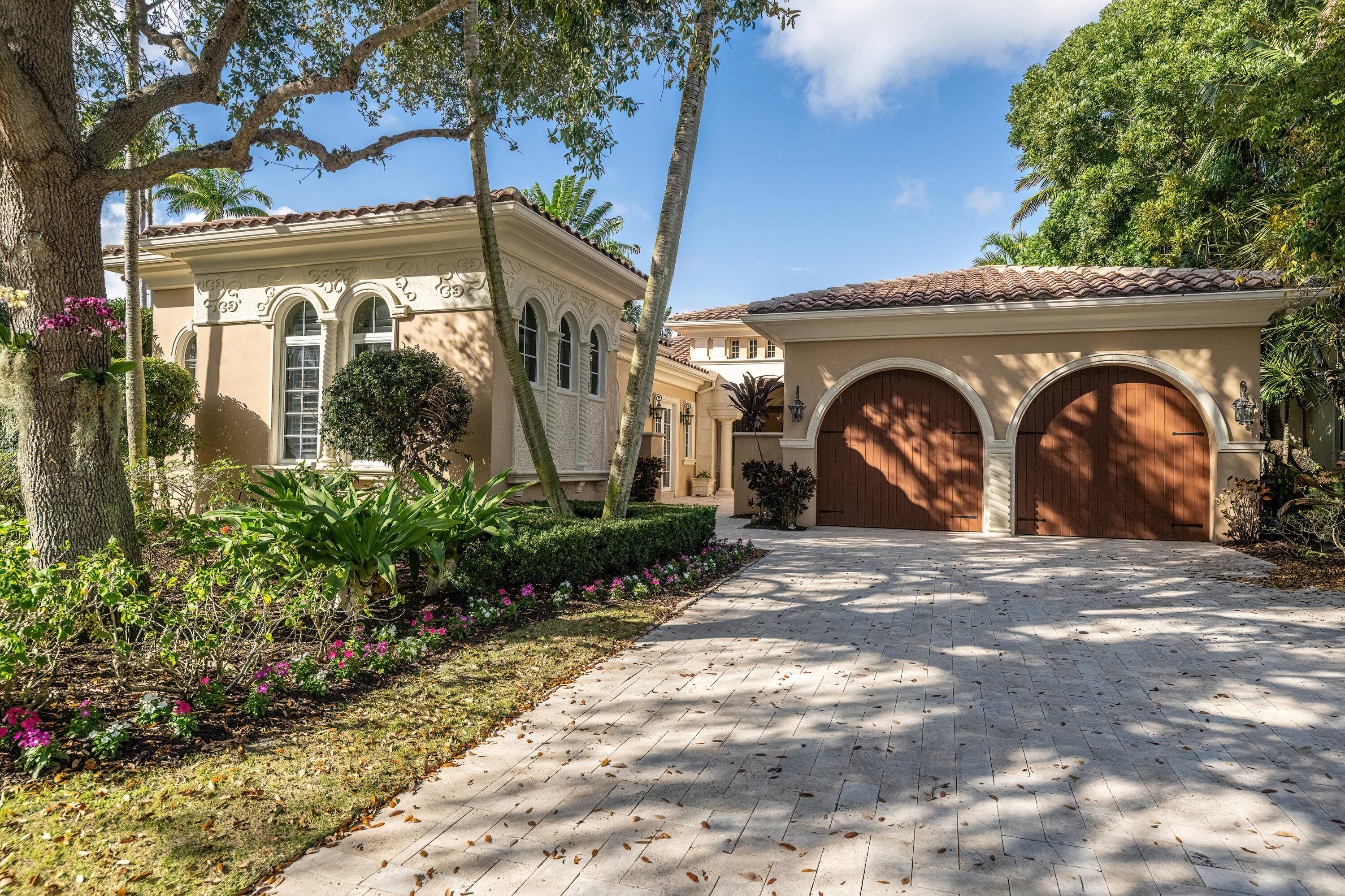 FULLY FURNISHED Exquisite single story home available in the exclusive Old Palm Golf Club.