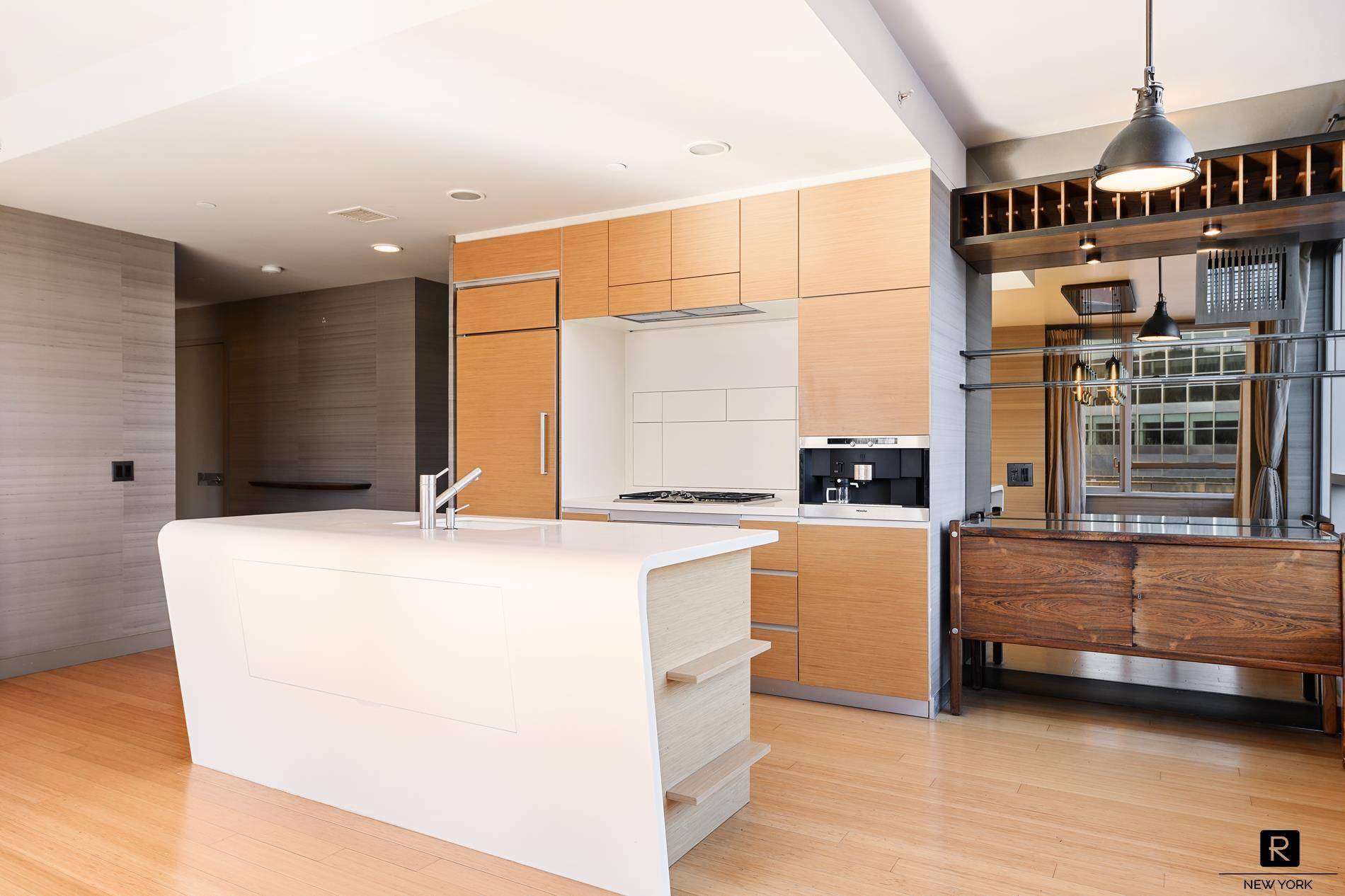Exquisite high floor three bedroom three bath in the Riverhouse, the only water front LEED Gold green condominium in North Battery Park.