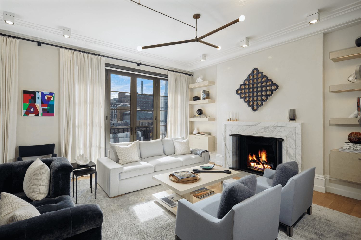 Perfectly located on the 9th and 10th Floors of a boutique premier condominium, this spectacular sun flooded duplex spans approximately 4, 292 square feet with soaring 10'3 ceilings, picturesque city ...