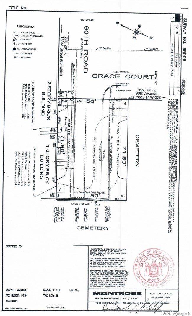 FOR SALE 75 per Buildable Sqft 90 41 Grace Court, Jamaica, NY 11432 Block 9754 Lot 45 Vacant Land Buildable Sqft 29, 000 1 2 Block from Jamaica Ave amp ...