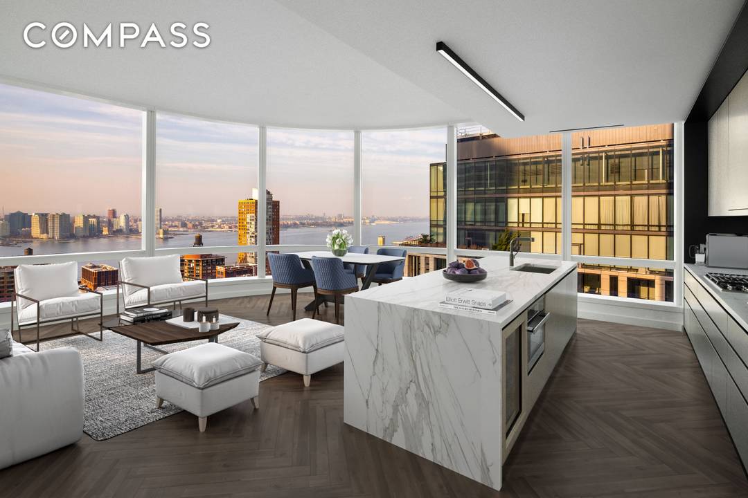 TriBeCa 3BD 3. 5 BA. Stunning residence with peerless 6 star views, sprawling over an entire half floor and private elevator vestibule with separate service entrance.
