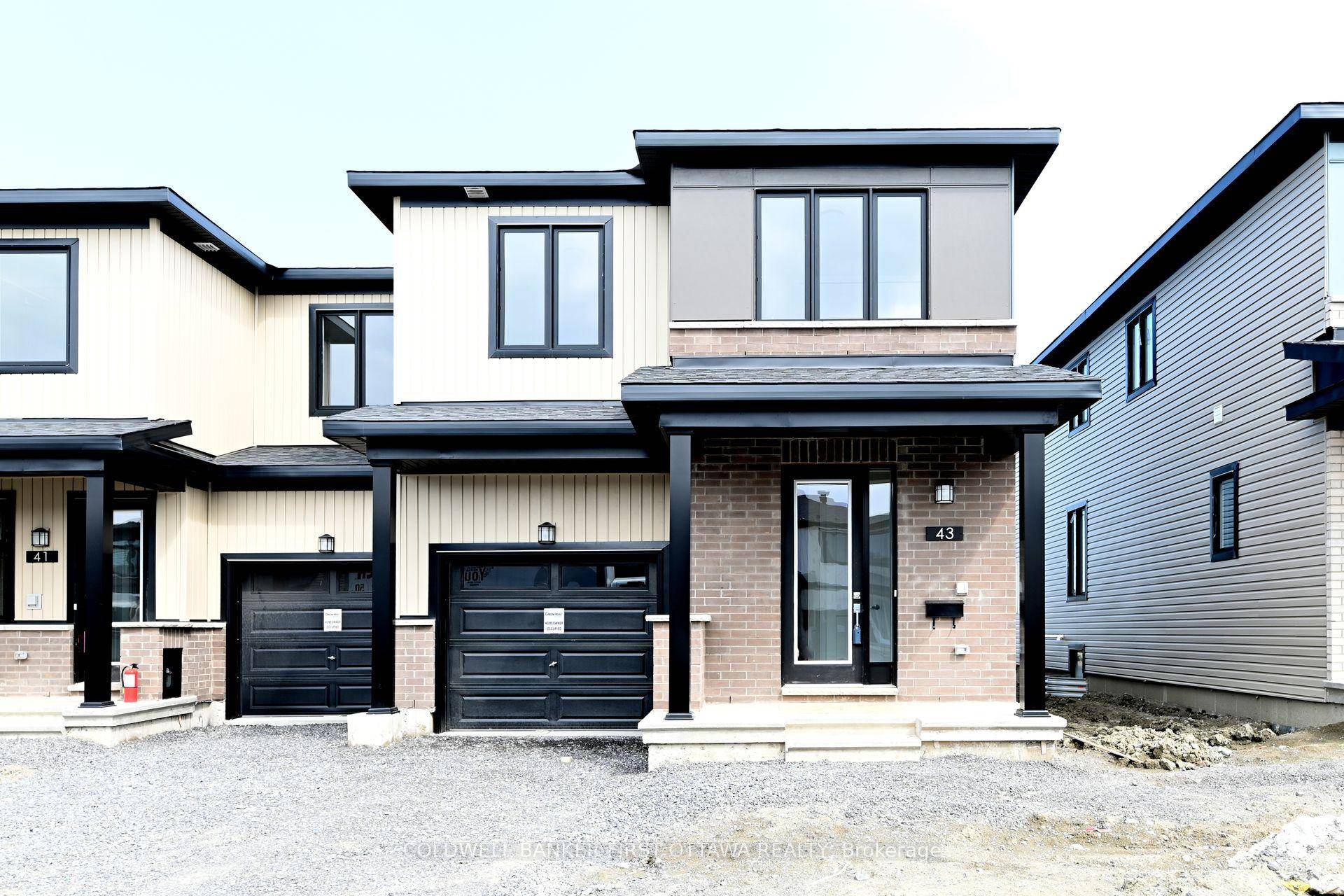 One year old end unit townhome with 4 bedrooms in new community built by Glenview Homes walking distance to the convivences of Innes Rd in Orleans.
