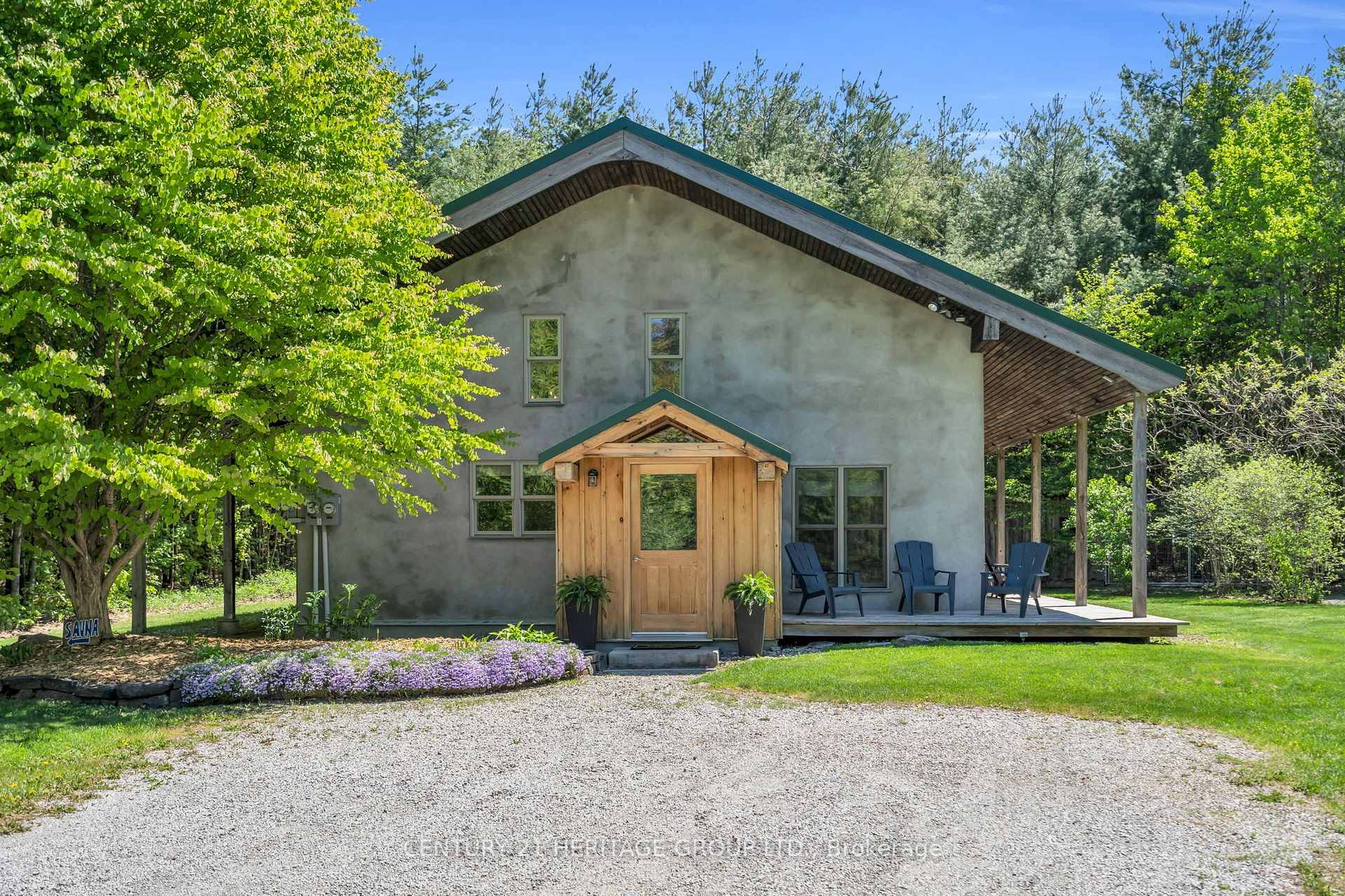Discover a truly one of a kind custom straw bale home, nestled in nearly 4 acres of white pine and sugar maple forest in rural Oro Medonte.