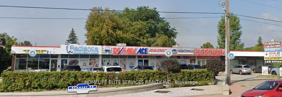 An Exceptional Opportunity To Lease A High Exposure Corner Unit In A Busy, Well Maintained Plaza On Kennedy Rd Just North Of Lawrence.