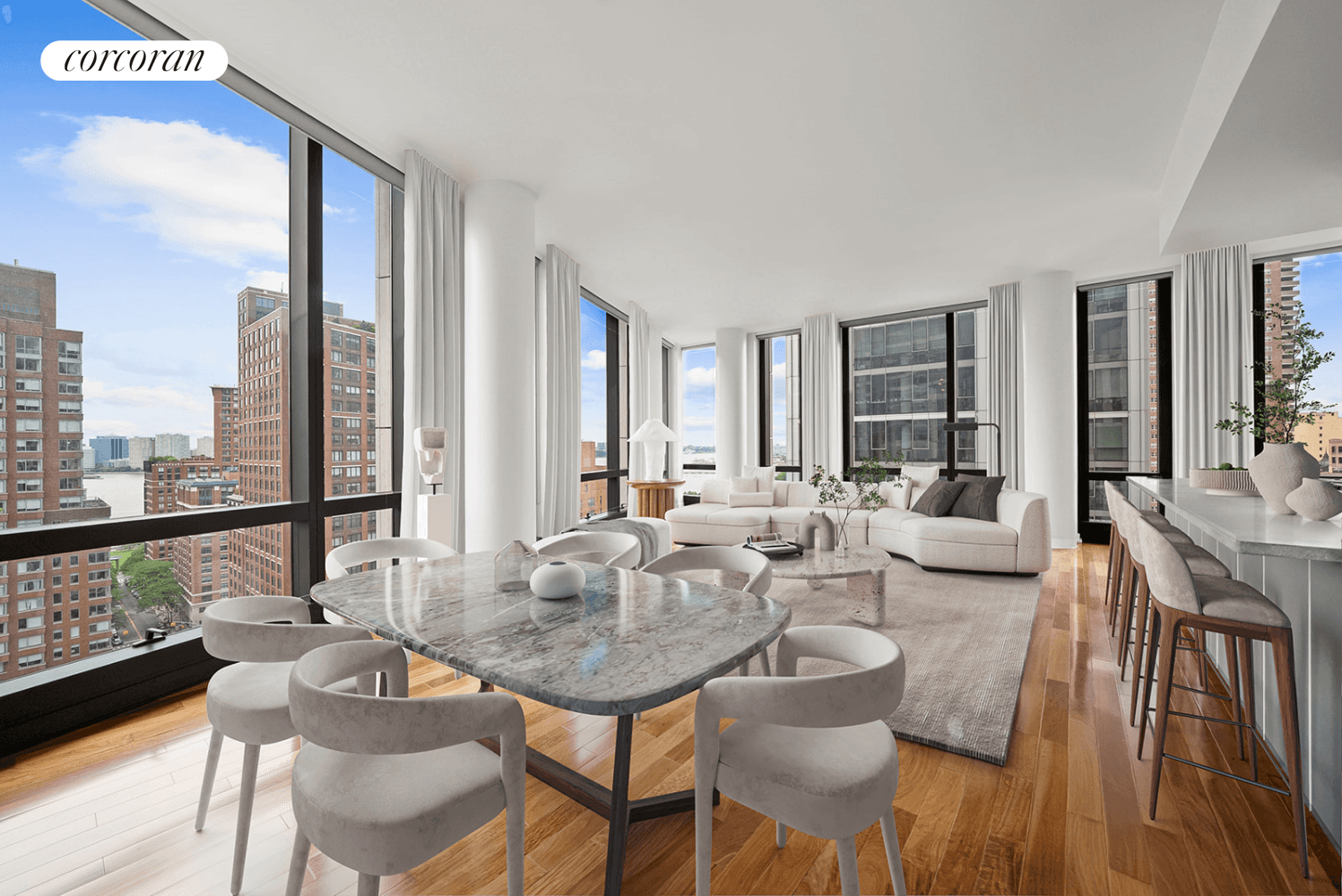 Enjoy room to roam in this bright and airy 2366 sq ft NW corner 3 Bedroom 3.