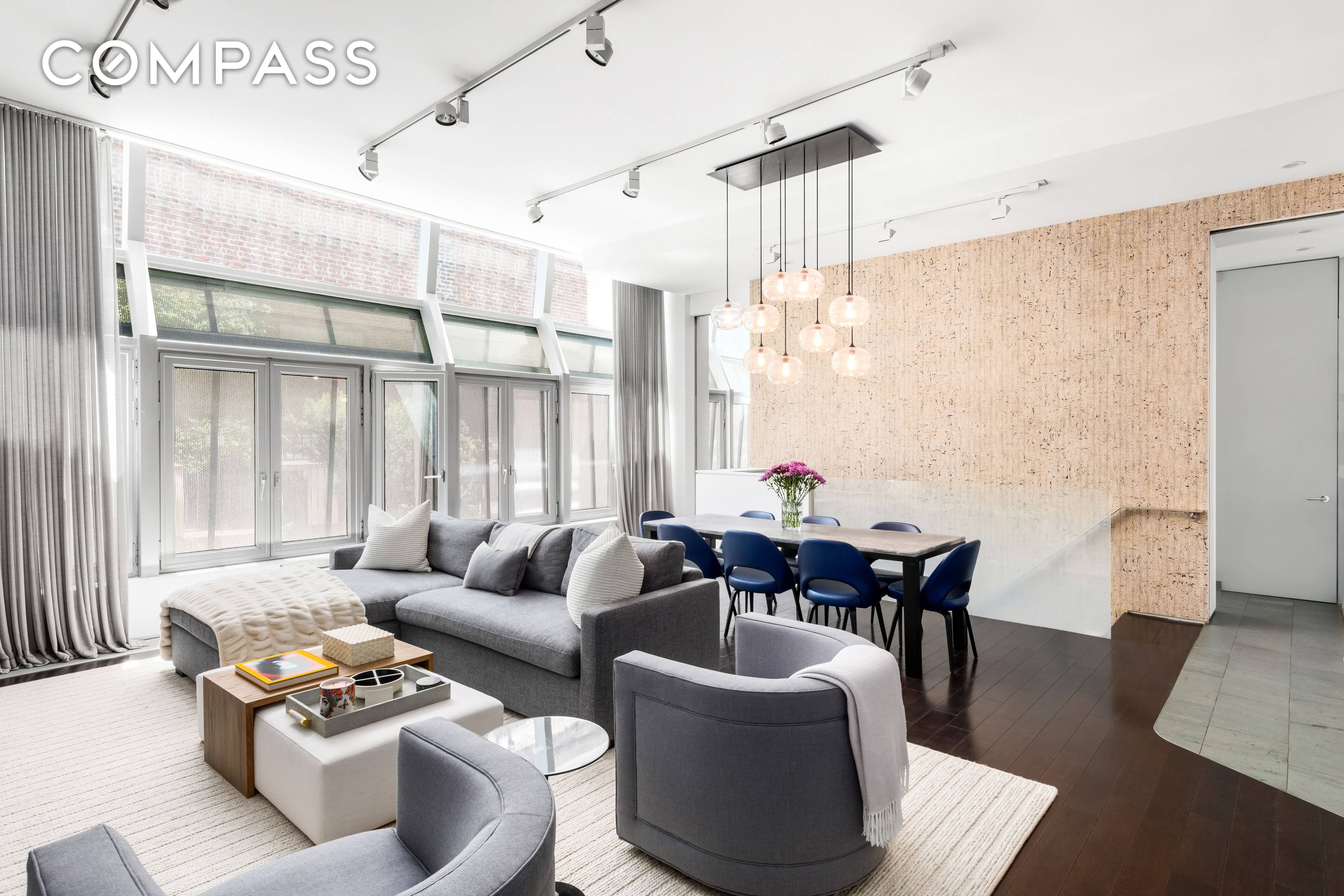 Located in the Far West Village at the bespoke 166 Perry Street condominium, this remarkable 2, 526 square foot duplex maisonette looks out onto Charles Lane, one of the oldest ...