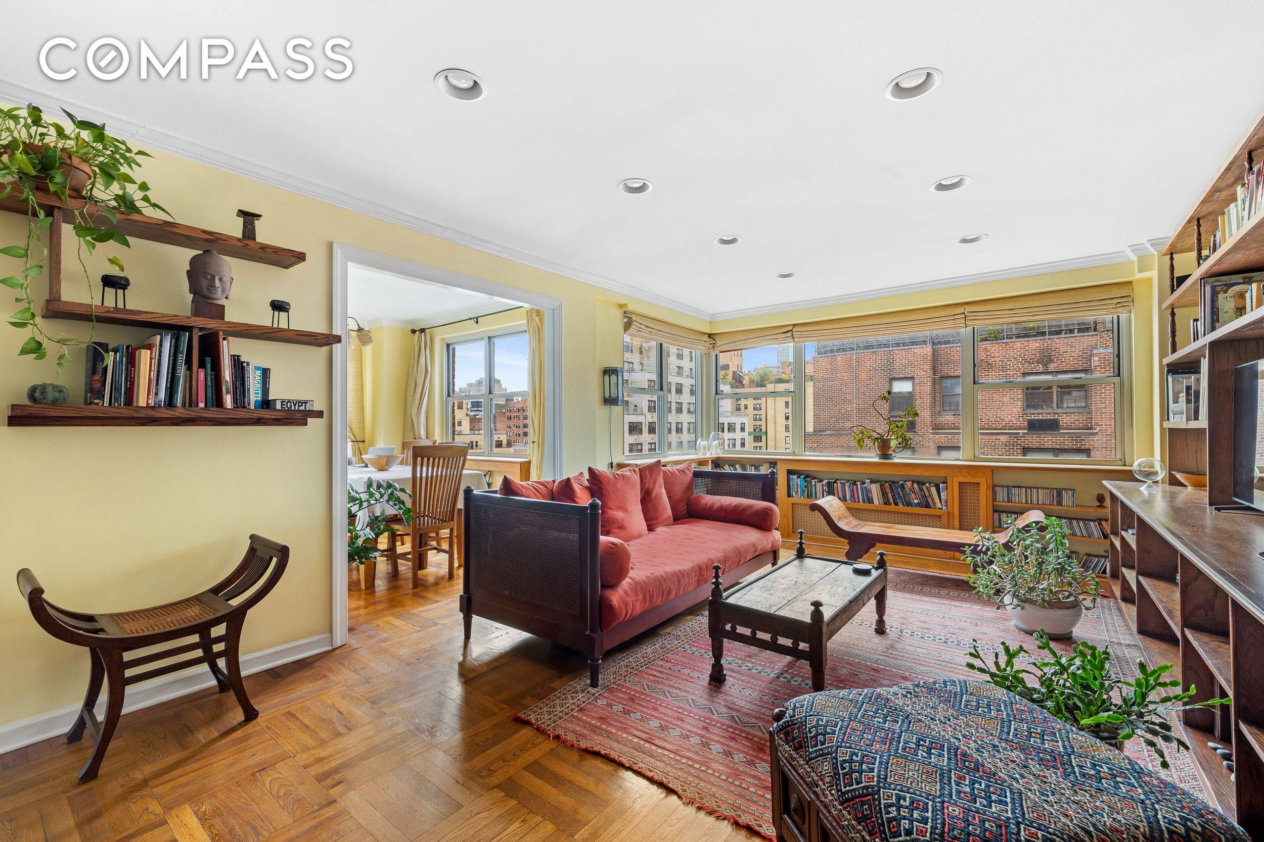 Bright Corner Home with Easy Two Bedroom Potential in Lenox Hill This sun filled corner apartment is currently configured as a one bedroom with a formal dining room, but easily ...