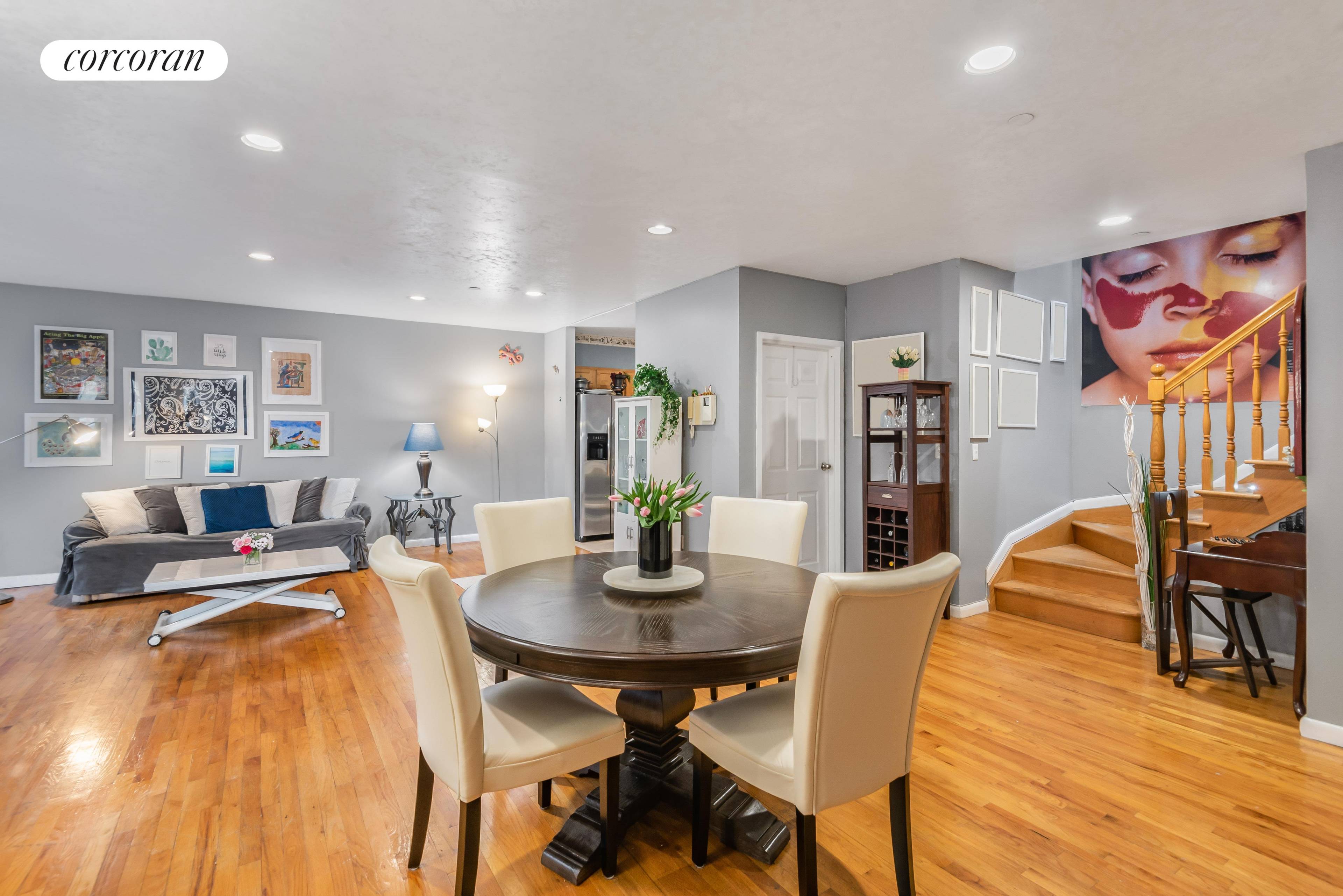 Exceptional 1400 sf three bedroom, two and a half bathroom Duplex in Kew Gardens with a private parking.