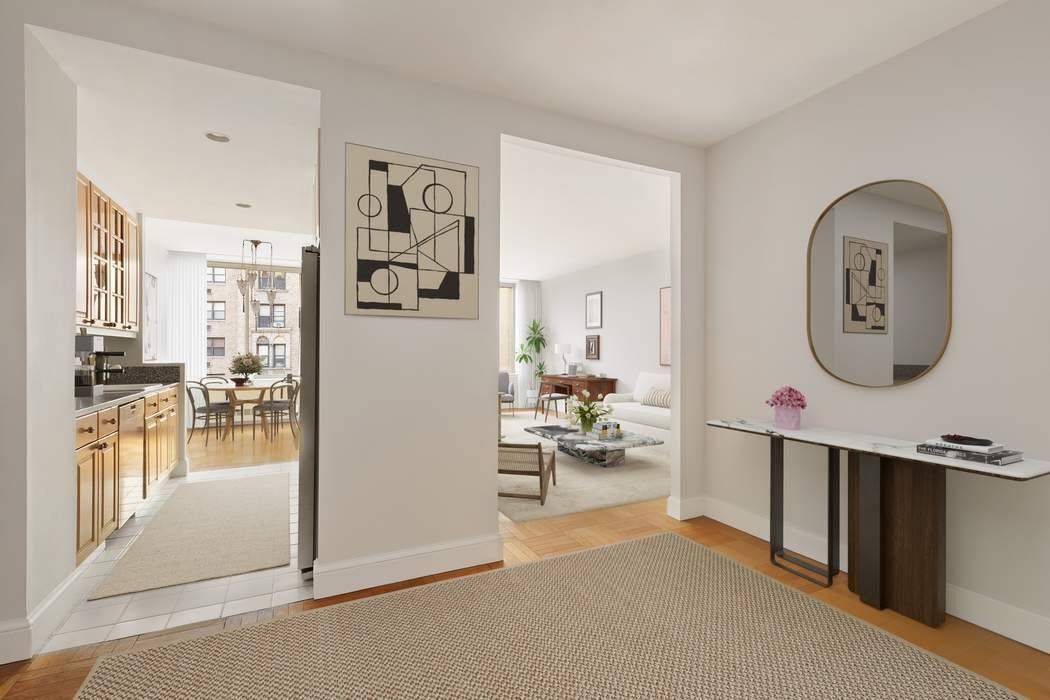 BRIGHT 2 BEDROOM, 2. 5 BATH AT THE KNICKERBOCKER This charming apartment faces north onto bright and treelined 72nd Street, filling the space with cheerful natural light throughout the day.