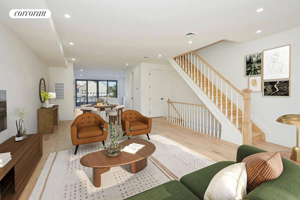 1419 St. Marks Avenue is a renovated turnkey two family townhouse in Ocean Hill measuring approximately 19.