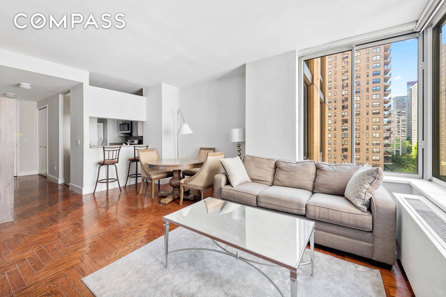 AVAILABLE FURNISHED OR UNFURNISHED TWO YEAR LEASE REQUIRED NO PETS ALLOWED Welcome to Residence 9F at 200 Riverside Boulevard a spacious and sun filled corner one bedroom home spanning approximately ...