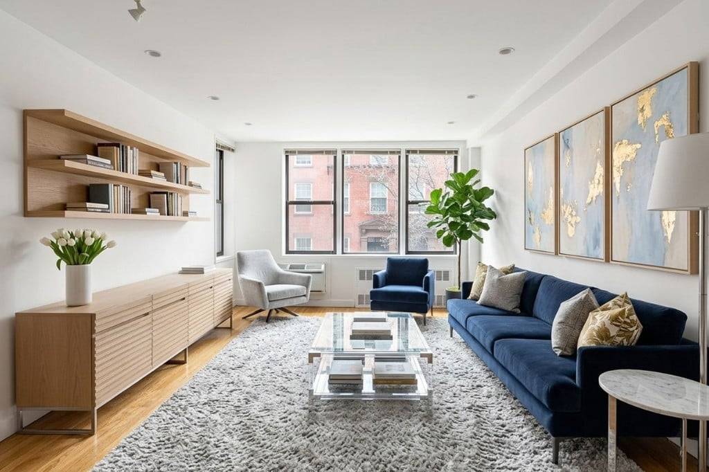 A modern apartment in Gramercy, with Italian cabinetry and plenty of sunlight from south and east facing windows.