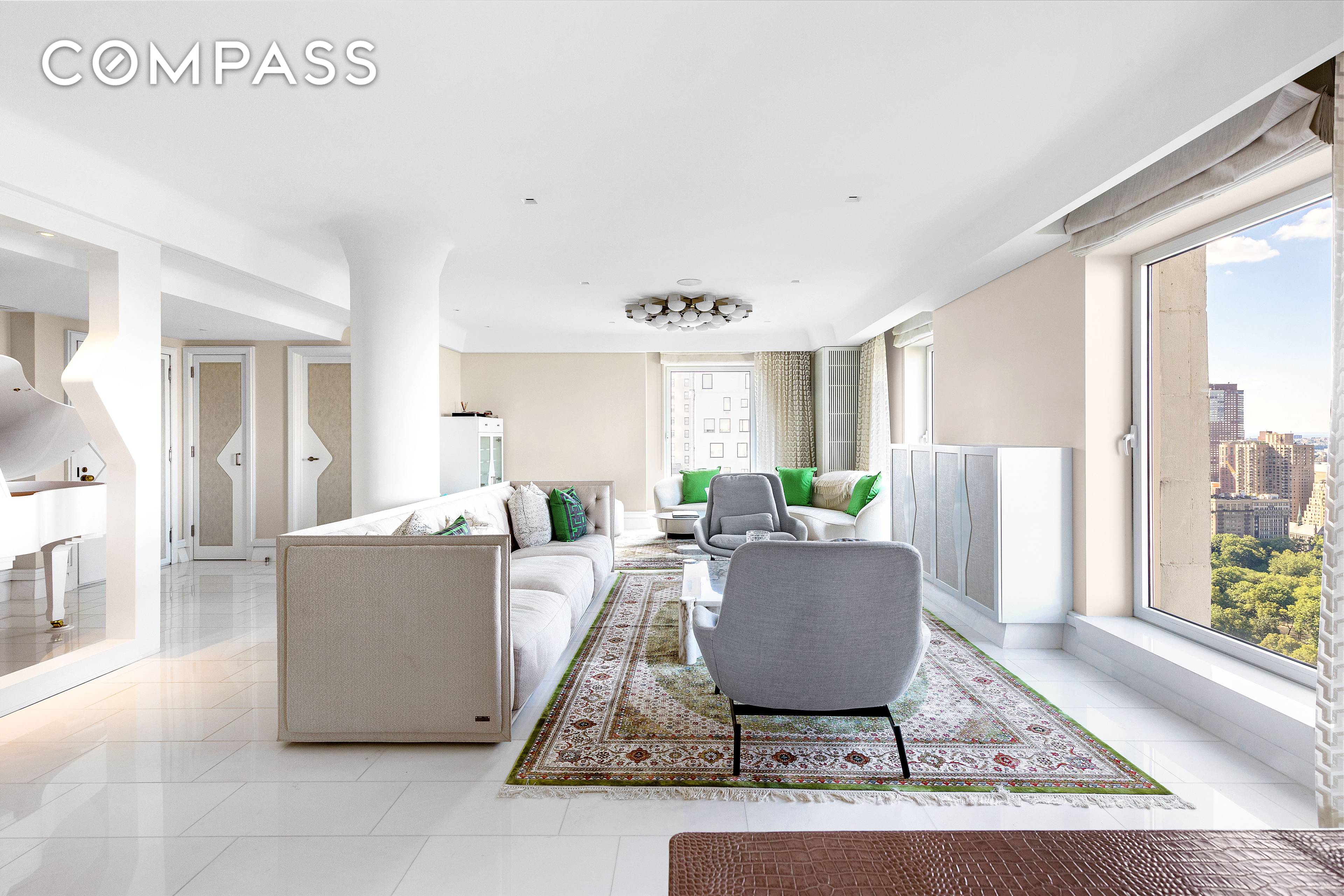 Presenting Residence 36 at 106 Central Park South, an exceptional full floor home offering 50 feet of unparalleled Central Park frontage, providing sweeping, unobstructed views of the iconic park.