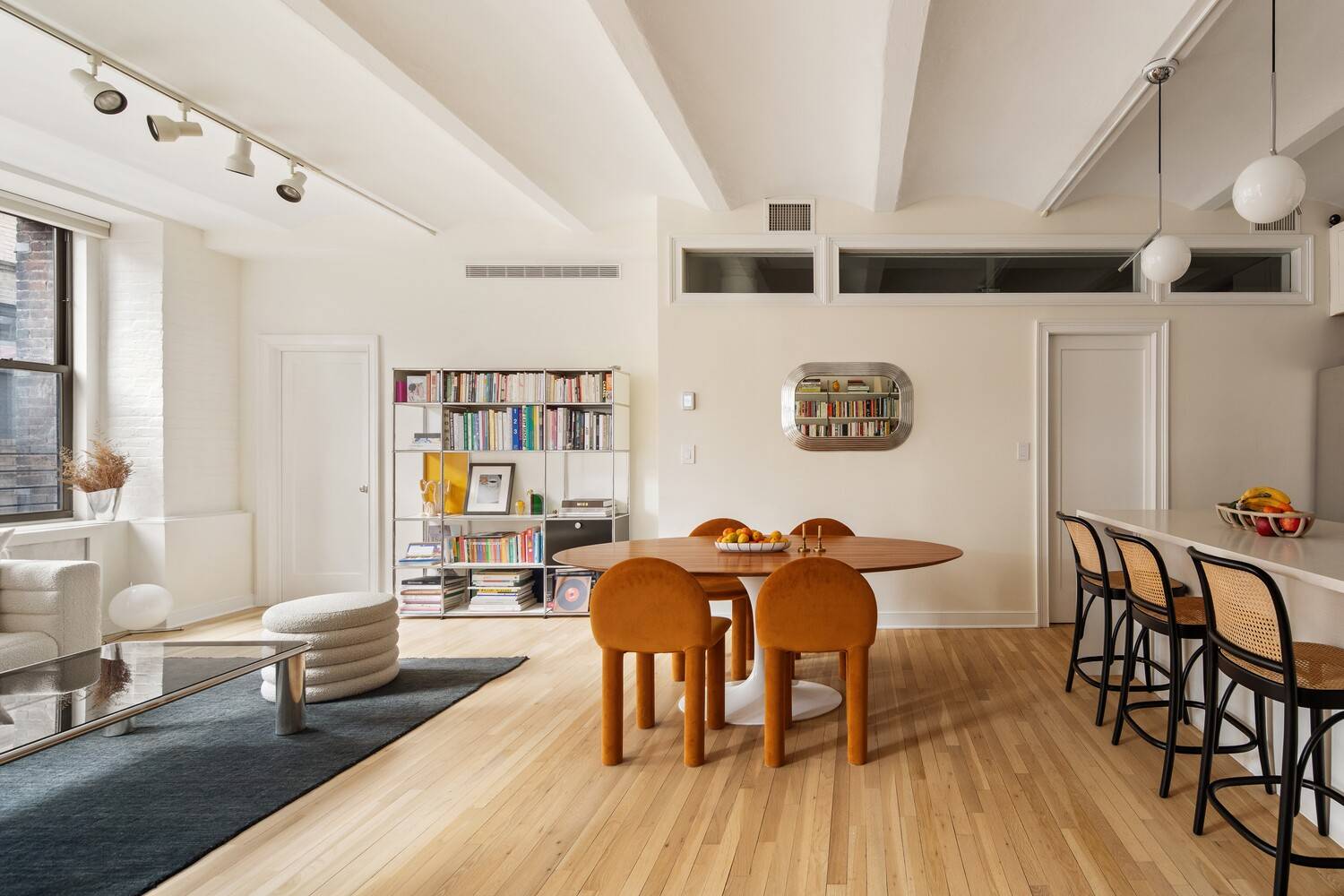 Nestled within a landmarked Tribeca co op, Residence 6A at 55 Hudson Street is a spacious 2 bedroom, 2 bathroom loft that captures the essence of authentic downtown living.