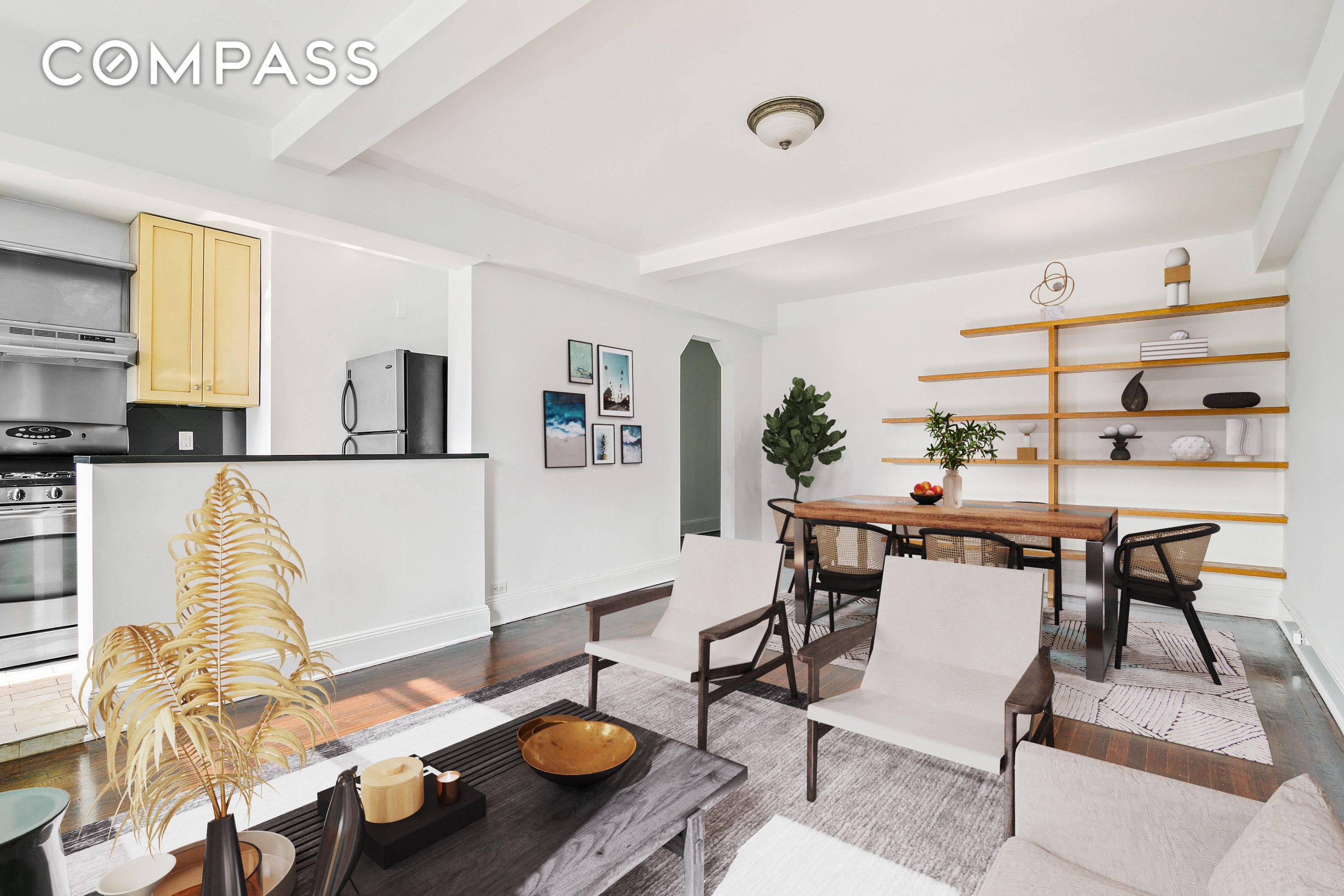 This spacious, light filled one bedroom, one bathroom co op is situated on the 8th floor of a prewar Emery Roth classic, offering breathtaking views of the city skyline.