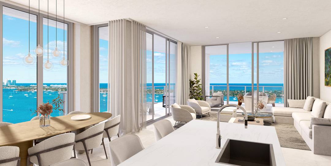 ALBA Palm Beach a collection of 55 luxury residences, ranging from 2 to 4 bedrooms, in a 22 story waterfront boutique building designed by Spina O'Rourke Partners.