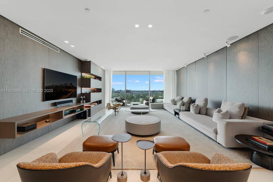Residence 807S at Oceana Bal Harbour is a west facing 2 bedroom plus den home with 3 full bathrooms, floor to ceiling glass, and sweeping Intracoastal views.