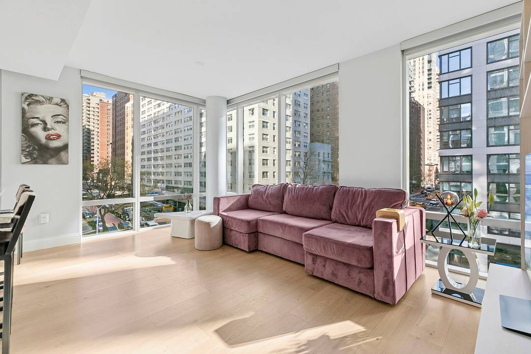 Upgraded E Line Residence with Owner Enhancements Beyond Sponsor Finishes Residence 6E at 501 Third Avenue is a sun filled one bedroom home with wall to ceiling windows, excellent proportions, ...