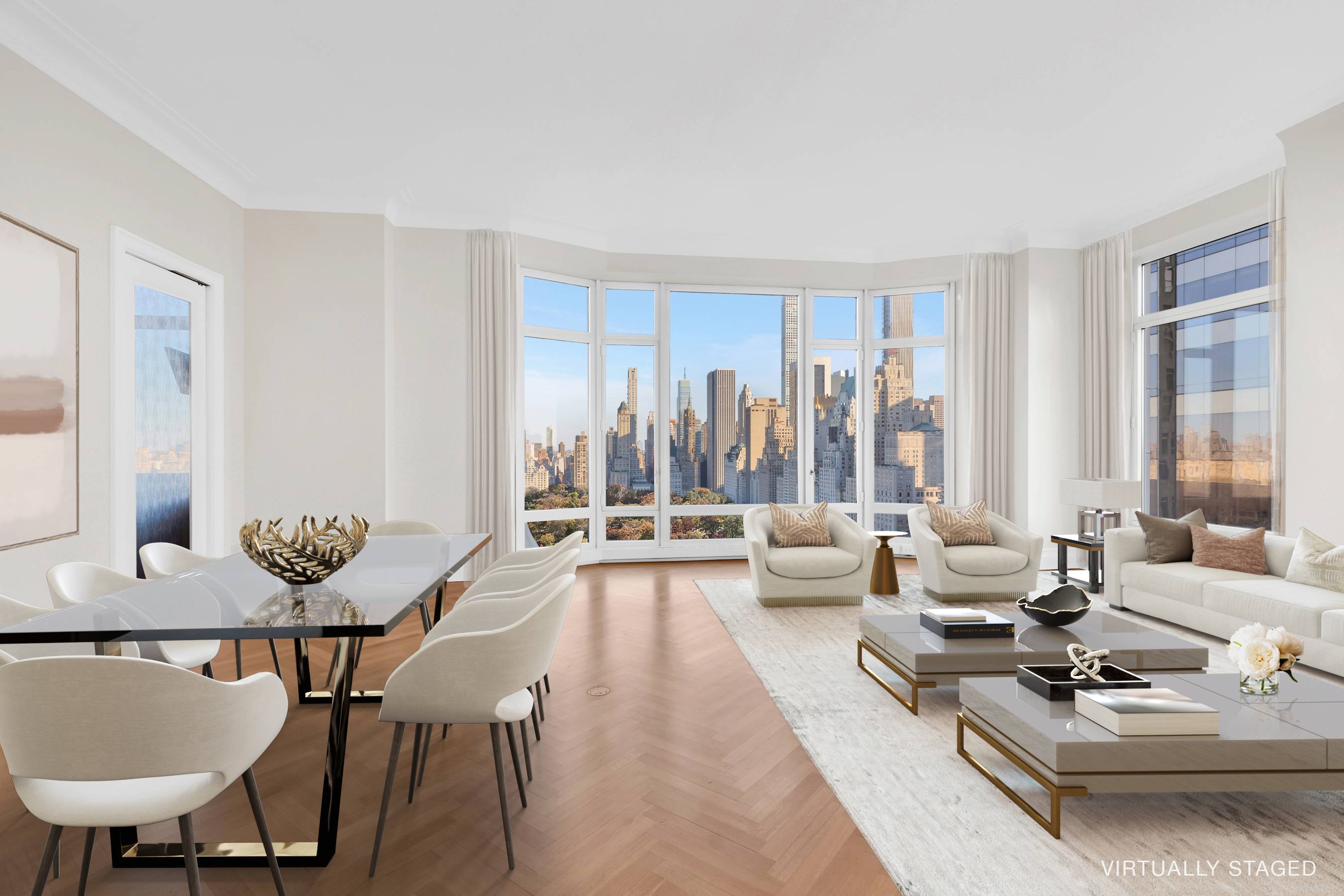 Available Immediately Three Bedroom in the Tower at 15 Central Park West with Panoramic Central Park Views Overlooking Central Park from the 24th floor of the Tower at Fifteen Central ...