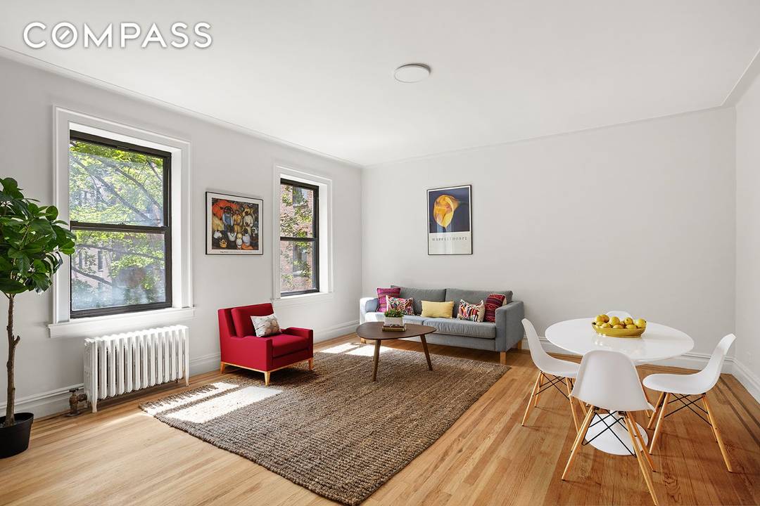 Welcome to 3F at The Fillmore a newly renovated 2 bedroom, 1 bath home that seamlessly blends prewar charm with modern comfort.