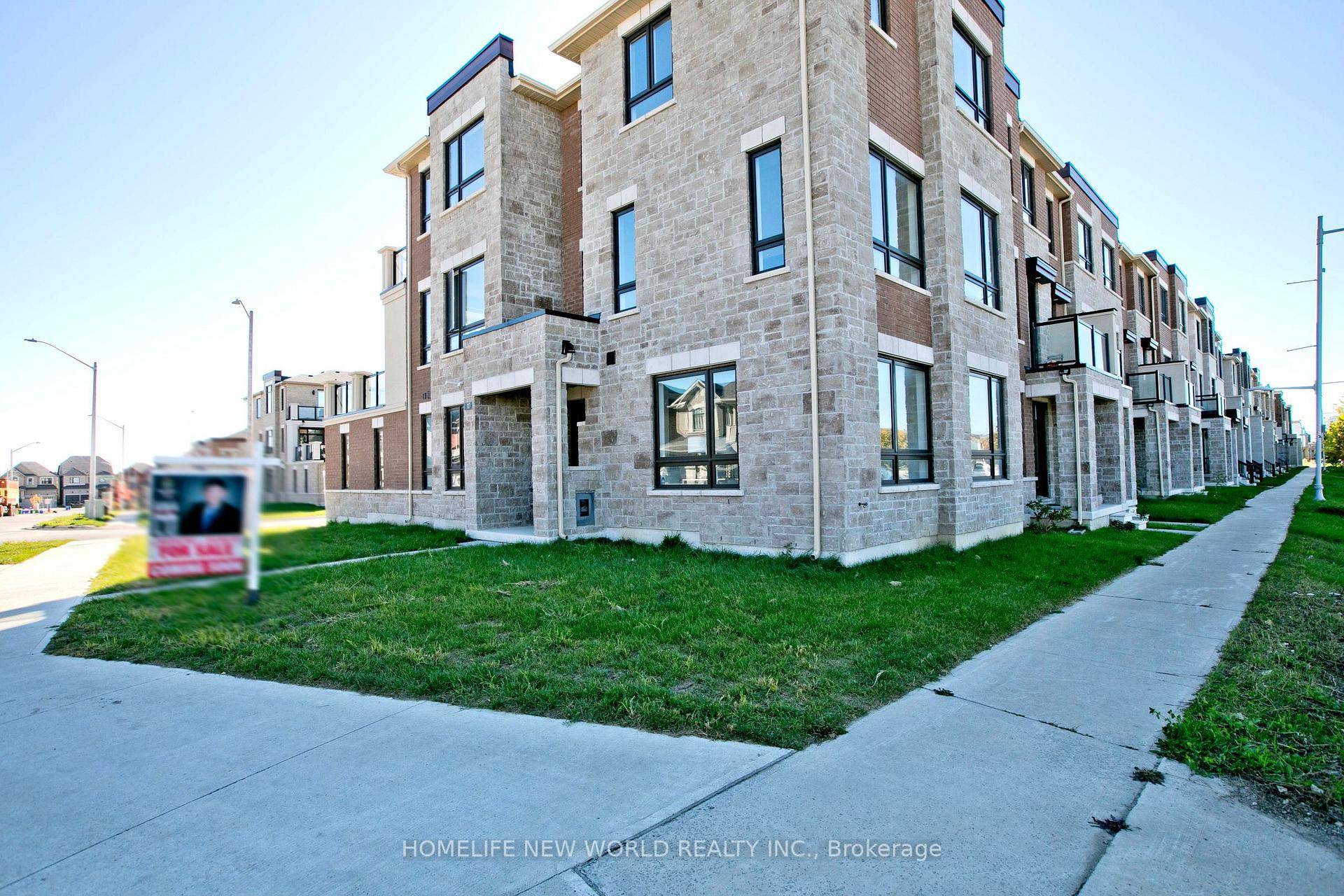 Corner Unit Freehold Townhouse Located At A New Sub division In Markham.