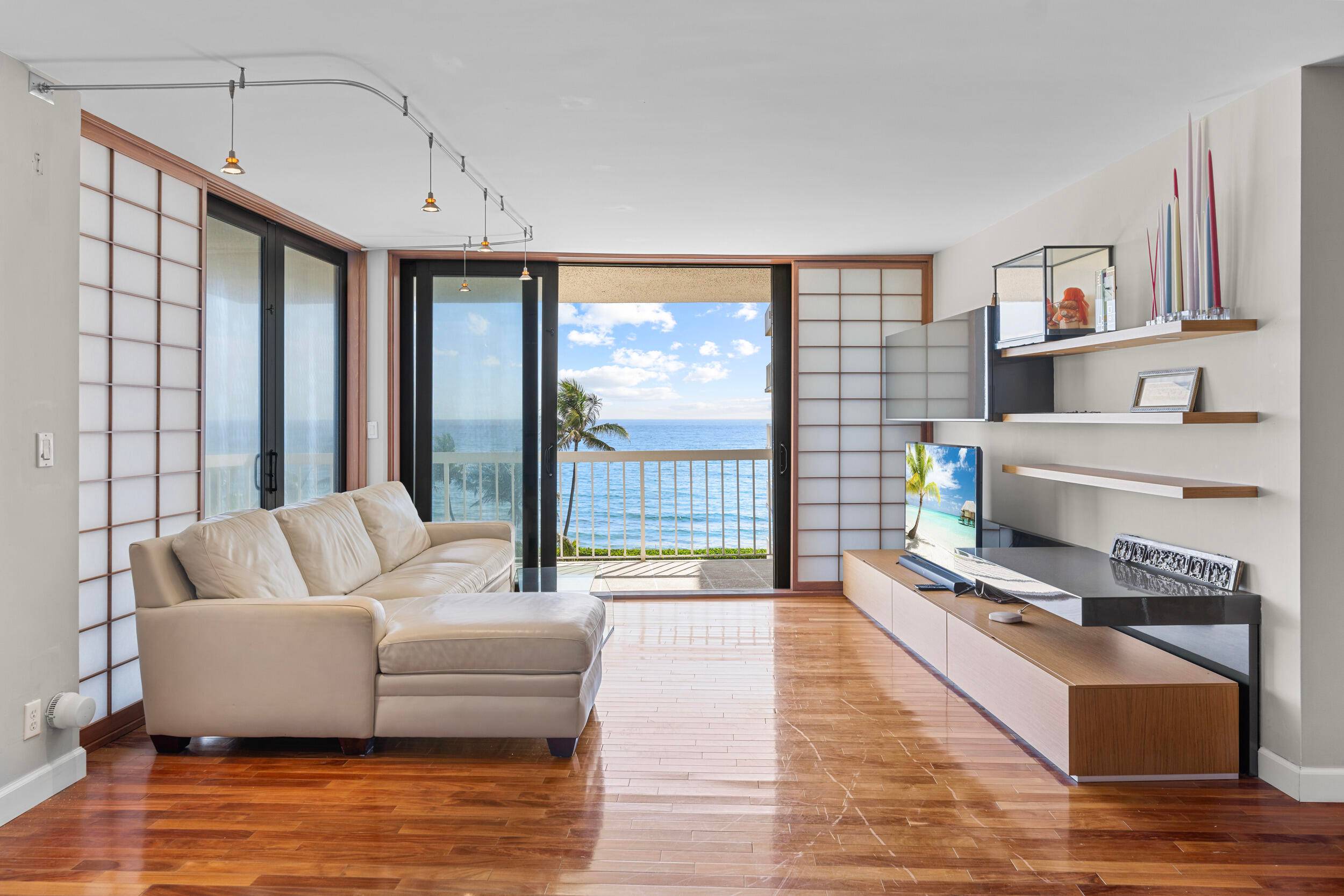 This tropical condo retreat at 3250 S Ocean Blvd 406N, Palm Beach offers an exceptional living experience with direct ocean views and three sliding glass exposures for panoramic nature views ...