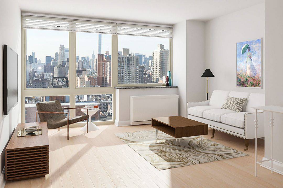 Bright one bedroom with floor to ceiling windows and a flexible layout with space for a dedicated home office or dining area and a spacious bedroom with plenty of space ...