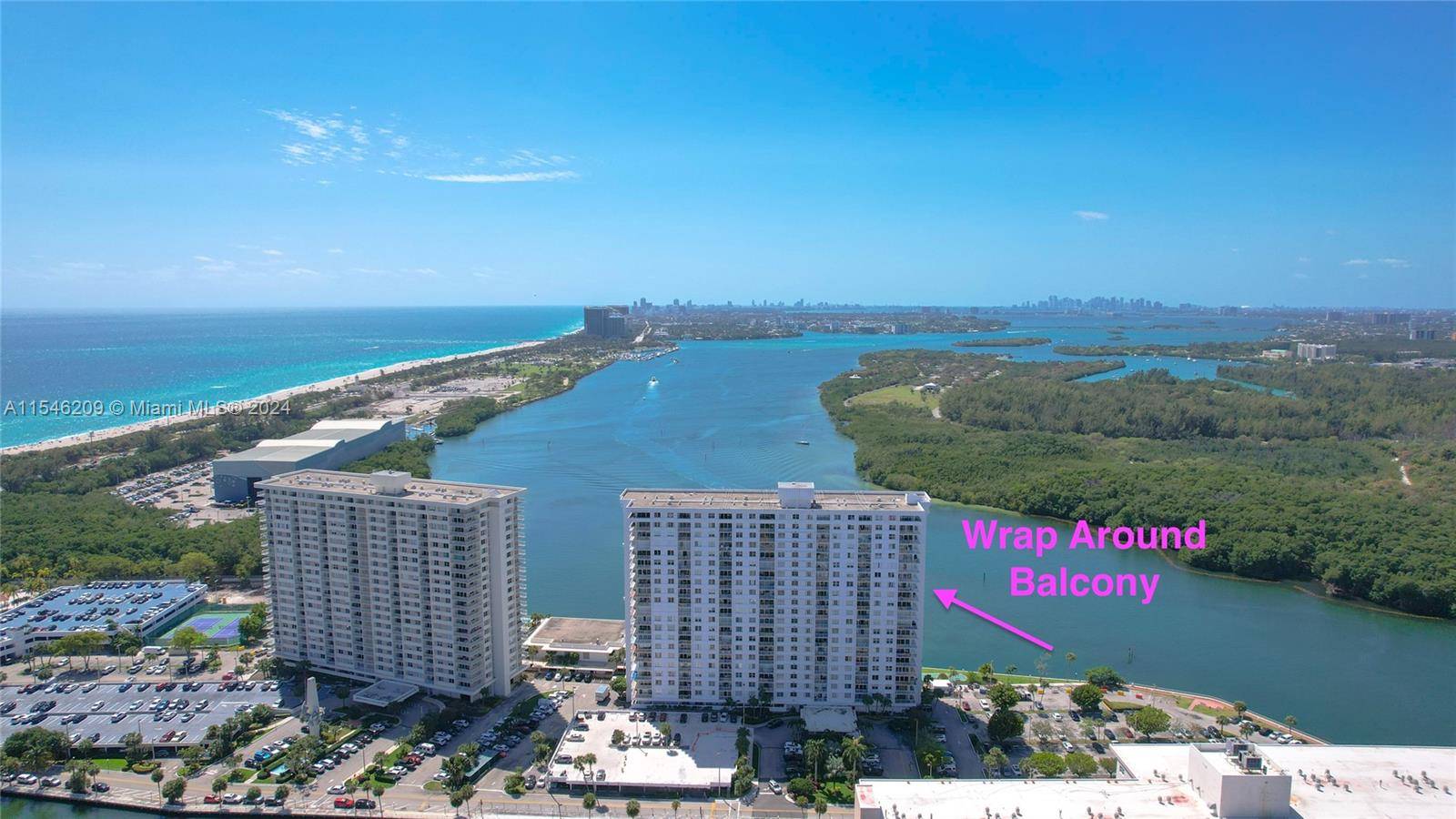 WOW ! CORNER UNIT with totally UNOBSTRUCTED views of Intracoastal Ocean and Oleta Park !