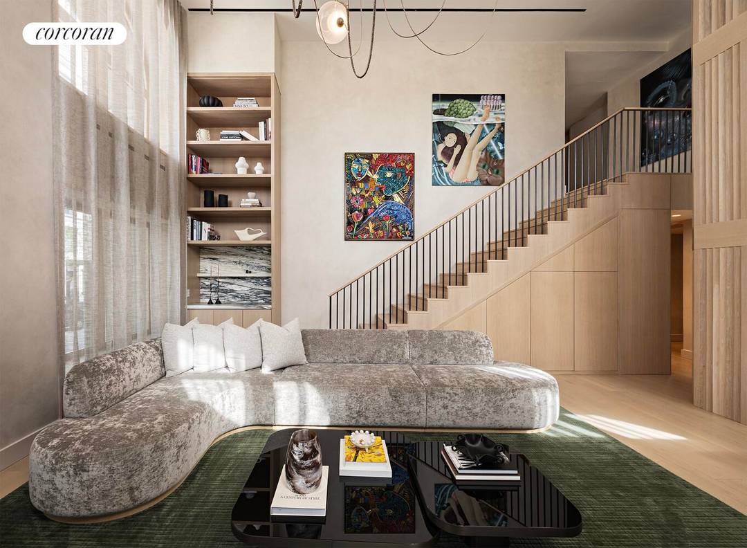 A rare offering in Northwest Tribeca, this expansive 3, 700 SF townhouse within a full service condominium offers 4 bedrooms plus a den, double height living room ceilings, and 700 ...