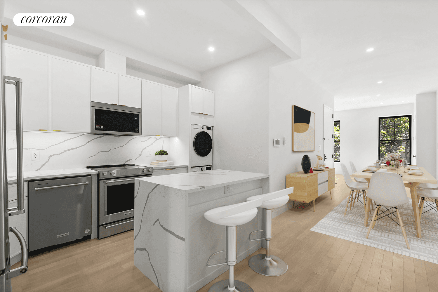 Introducing 261 W 131st St A Brand New Luxury Duplex 3 BR 2BA Convertible to a 4BR with Home Office in a Totally Remodeled TownhouseStep into unparalleled luxury with this ...