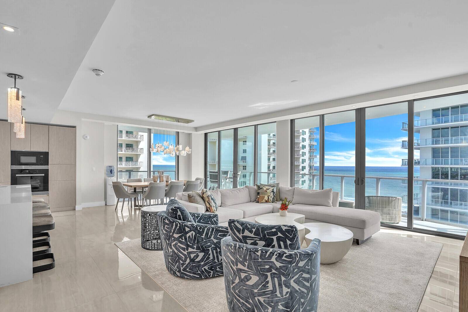 Enjoy sweeping ocean and Intracoastal views from this 12th floor corner residence at The Amrit Ocean Resort and Residences.