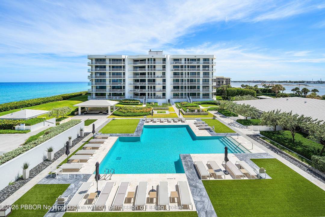 This elegant 2BR 2. 5BA oceanfront residence offers exquisite Southeast ocean, pool amp ; Intracoastal views from every room.